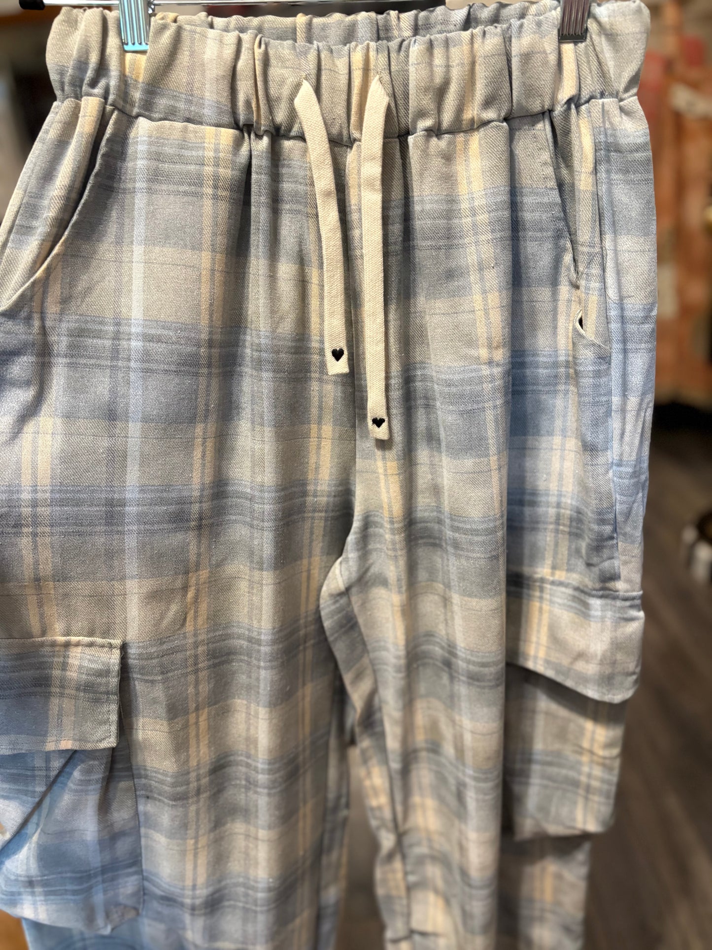 POL Plaid Cargo Joggers