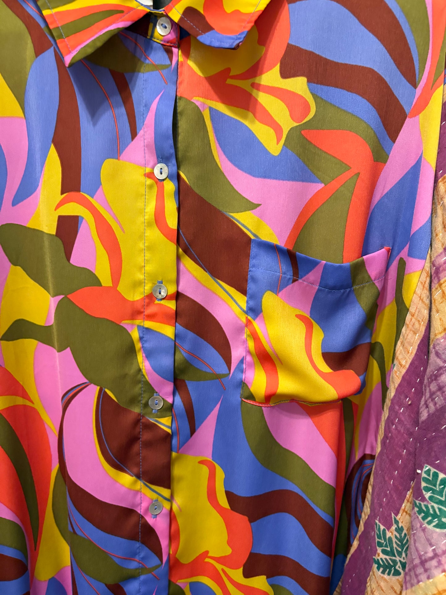 Groovy Upcycled Long Top One Size Fits a Large to 4X