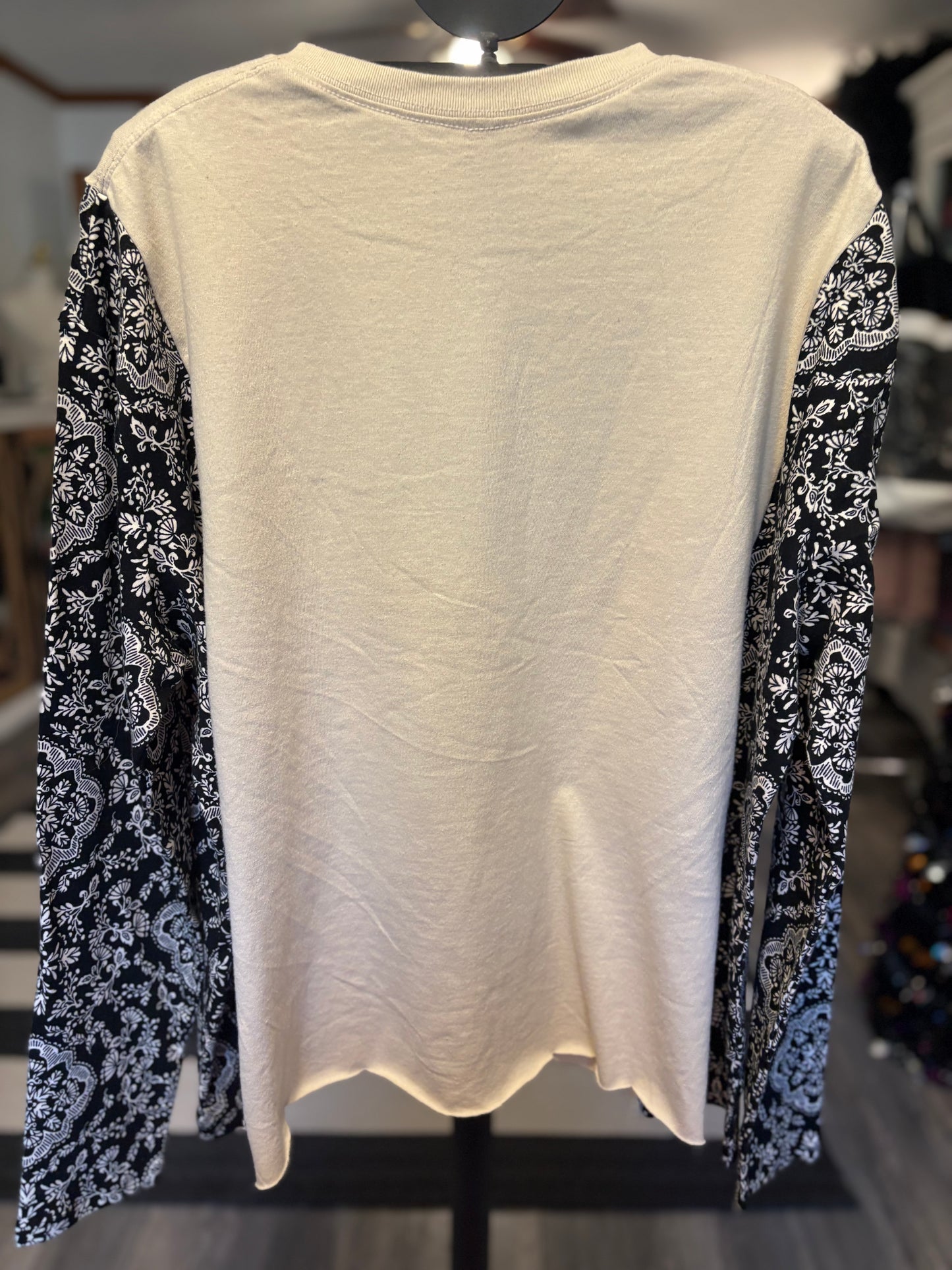 Tennessee Whiskey Upcycled Long Sleeve Knit Tee One Size Fits a Small to XXL