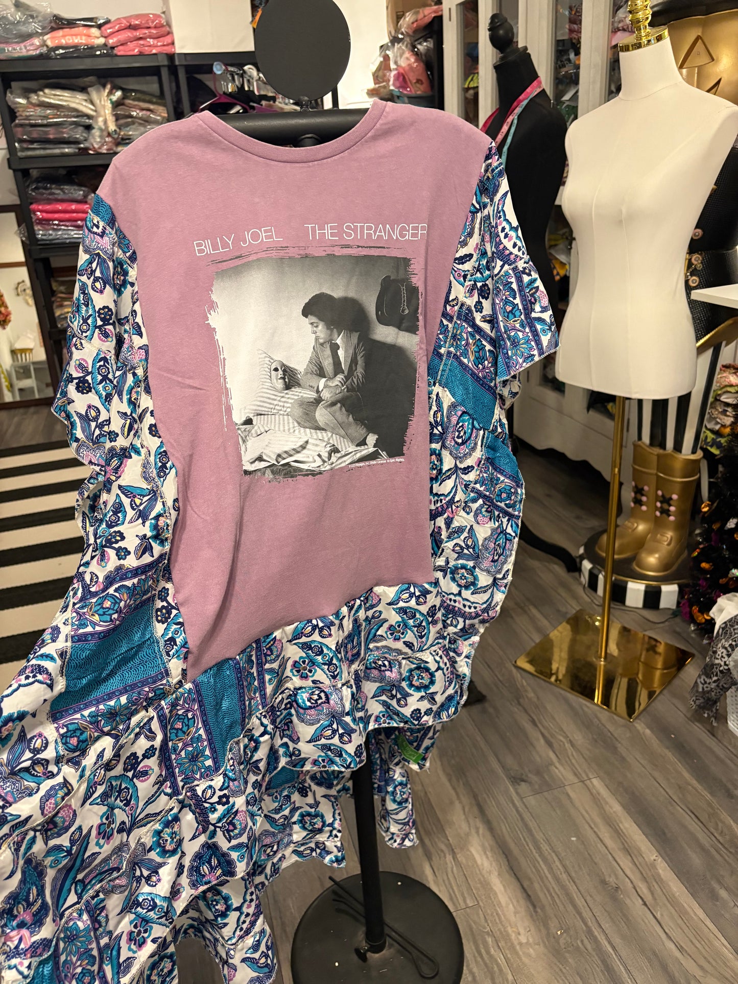 Billy Joel Upcycled Silk Butterfly Cocoon Top One Size fits a Small to XXL Hi/Lo