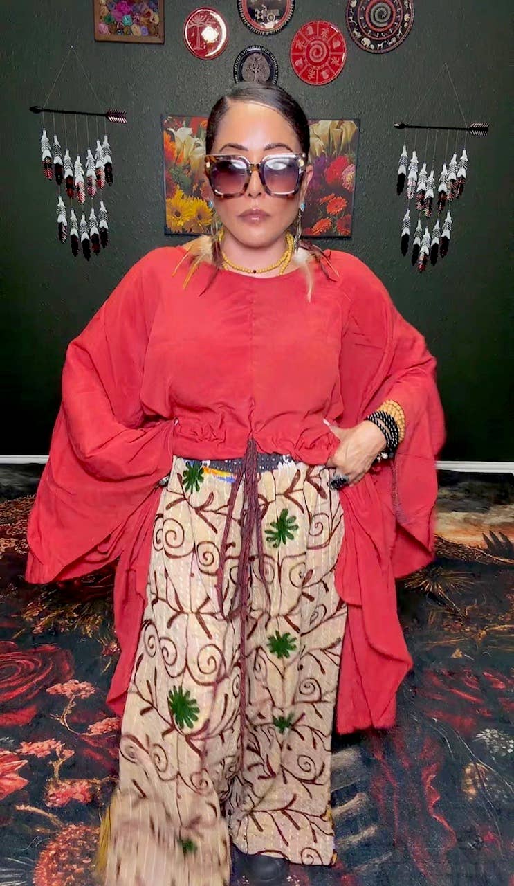 Laila Suzani Kantha Flared Pants 1000-04