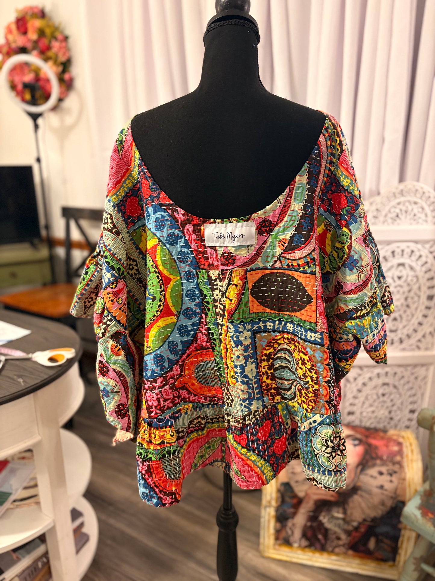 Mimi Kantha Circle Top One Size Fits a Small to XXL