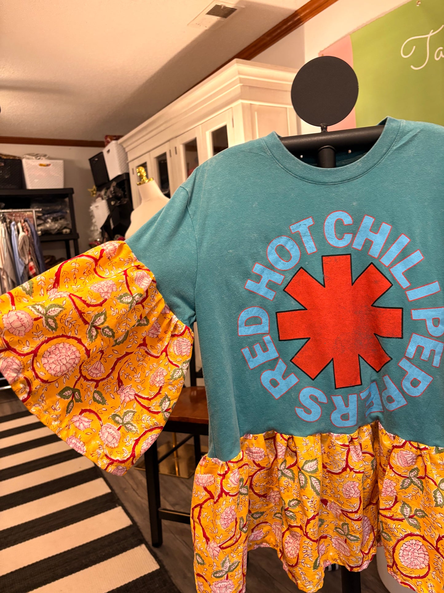 Red Hot Ruffled Rockstar Top One Size Fits an XS to Large Oversized