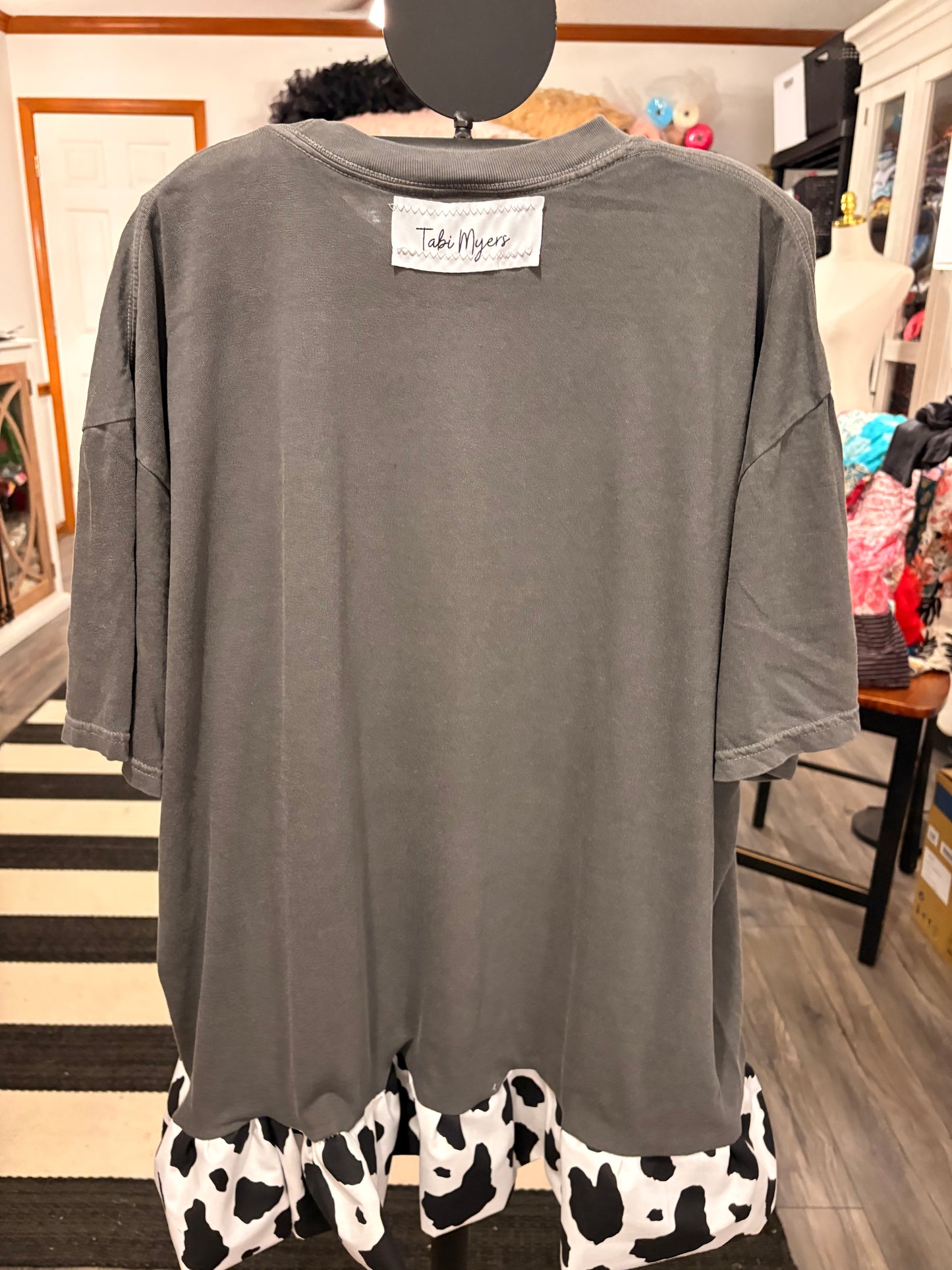 She’s Texas Upcycled Ruffled Tee Fits a Small to 2X