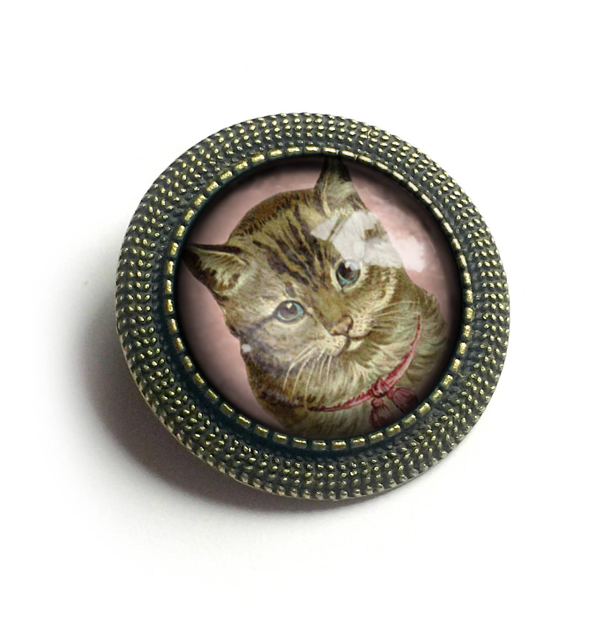 Best Friends Victorian Tabby Cat Brooch