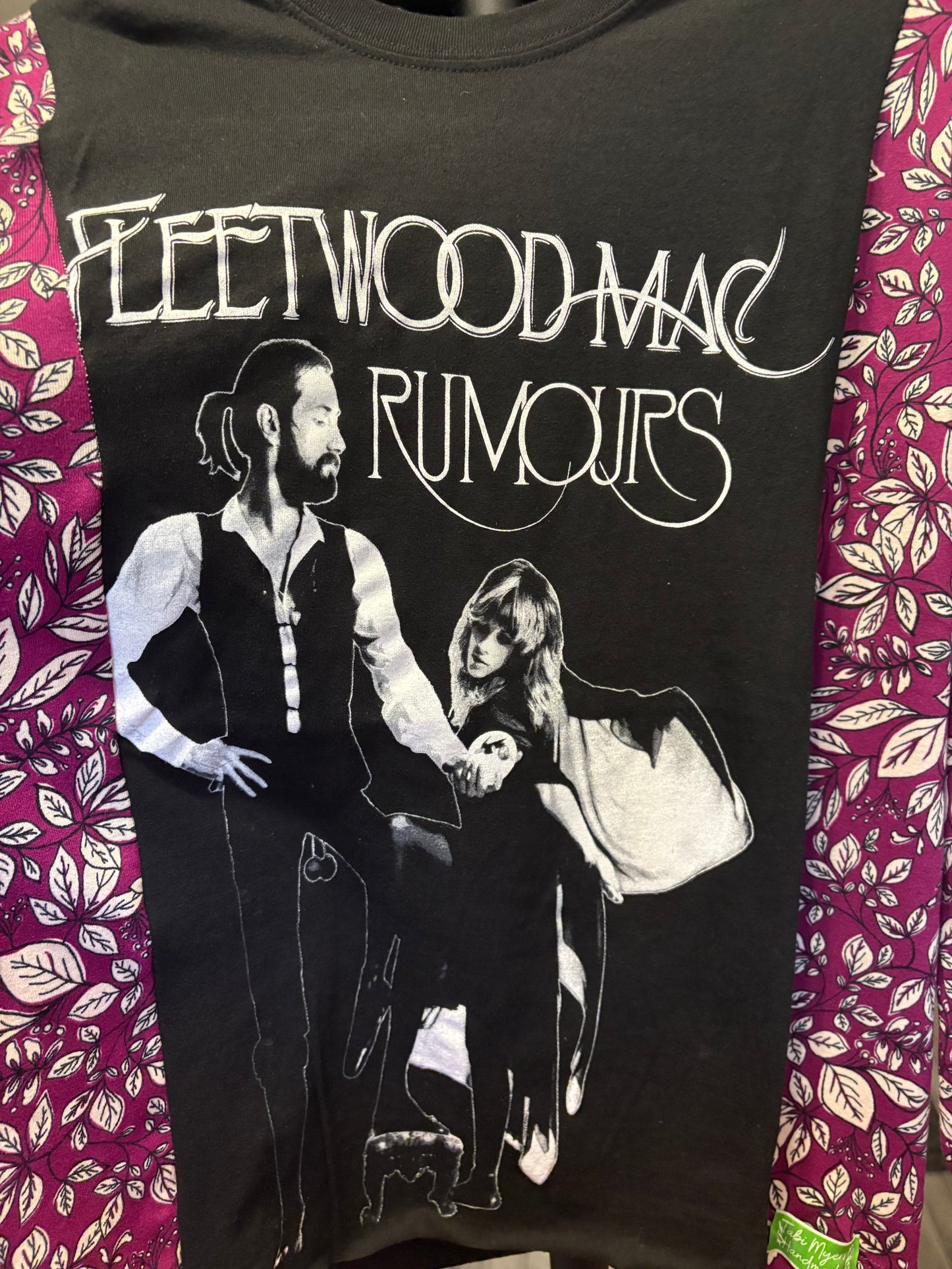 Rumors Upcycled Long Sleeve Knit Tee One Size Fits a Small to Large