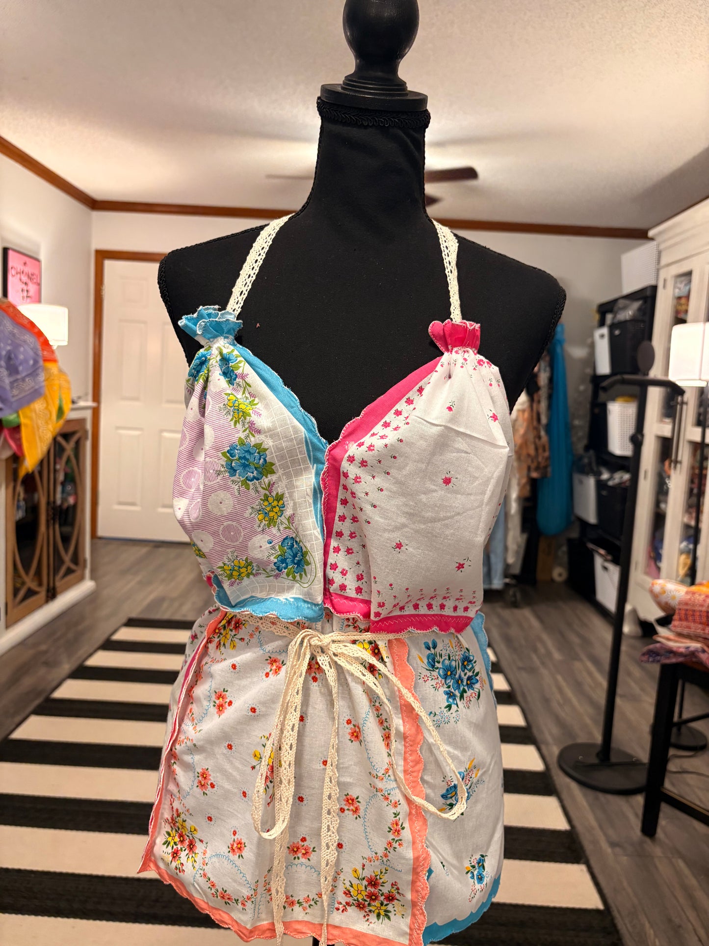 Lilly Upcycled Hankie Top One Size Fits a 8-14