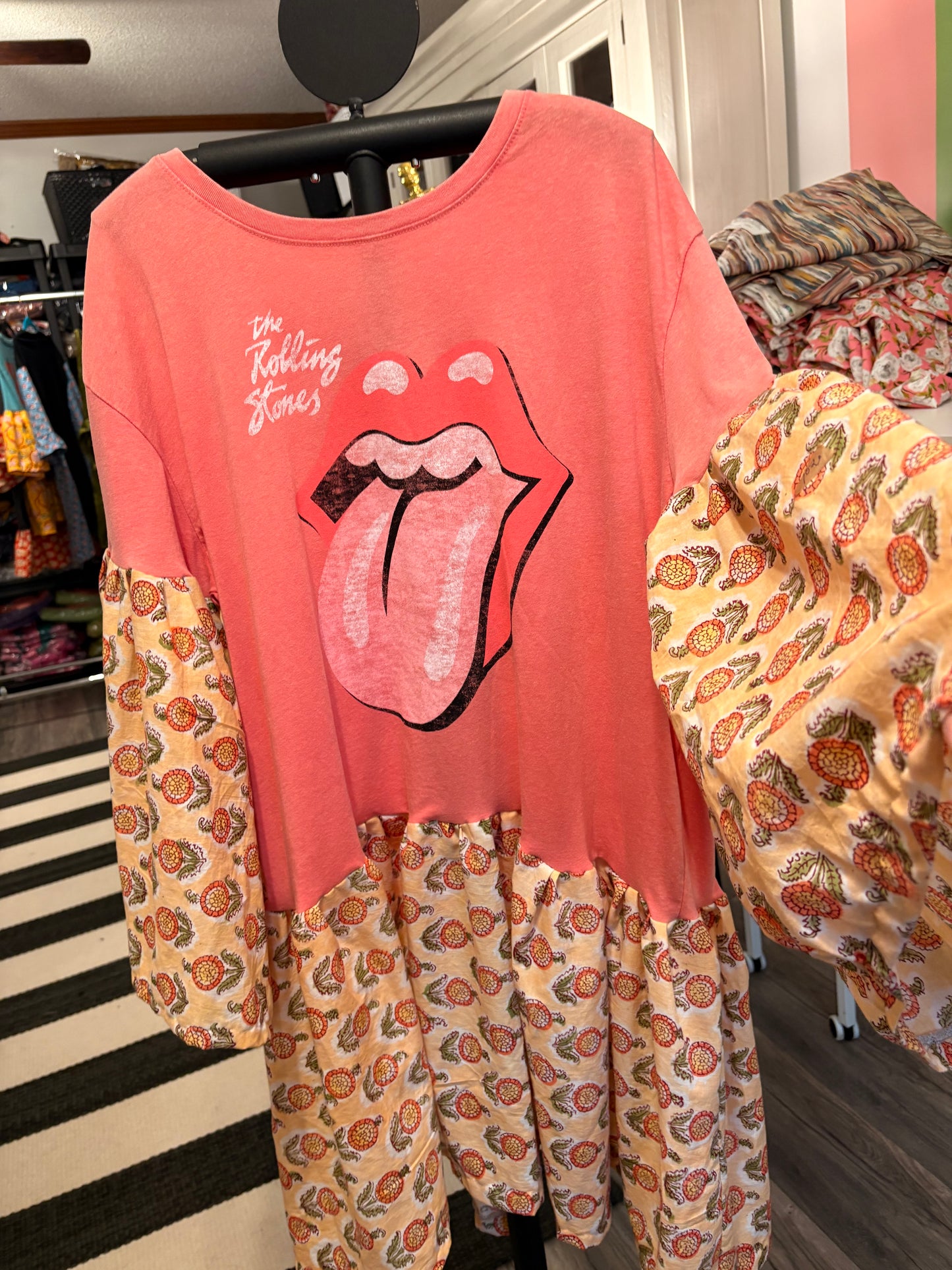 Pretty Stones Ruffled Rockstar Dress One Size Fits a Large to 2X Oversized