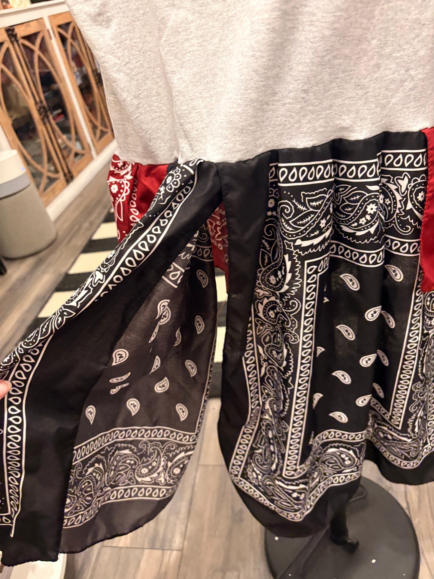 Tequila and Cowgirls Drama Ho/Lo Bandana Tee One size fits a Small to Large 6-12