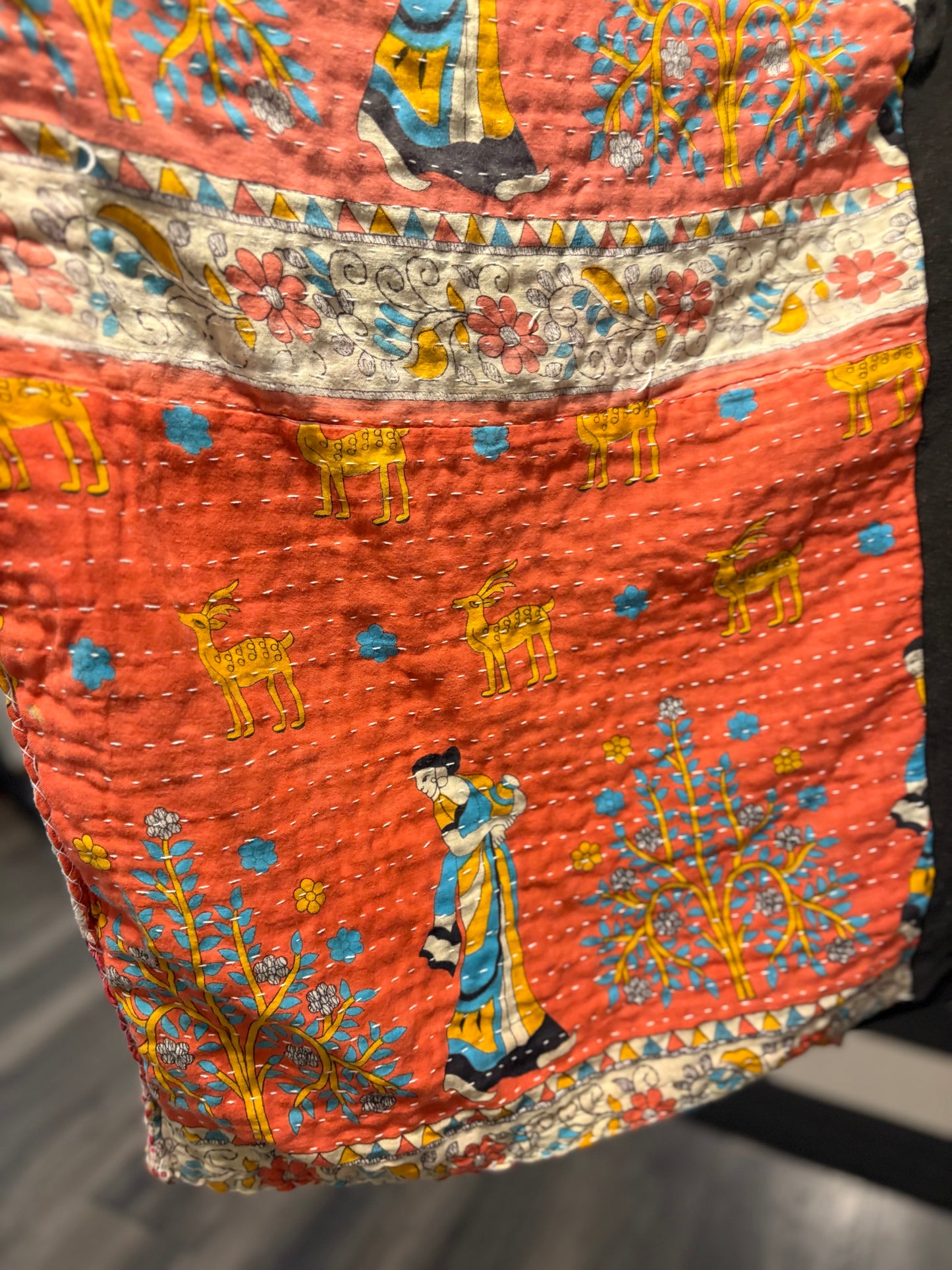 Grateful Dead Upcycled Vintage Kantha Poncho Tee Fits A Size Small to XXL