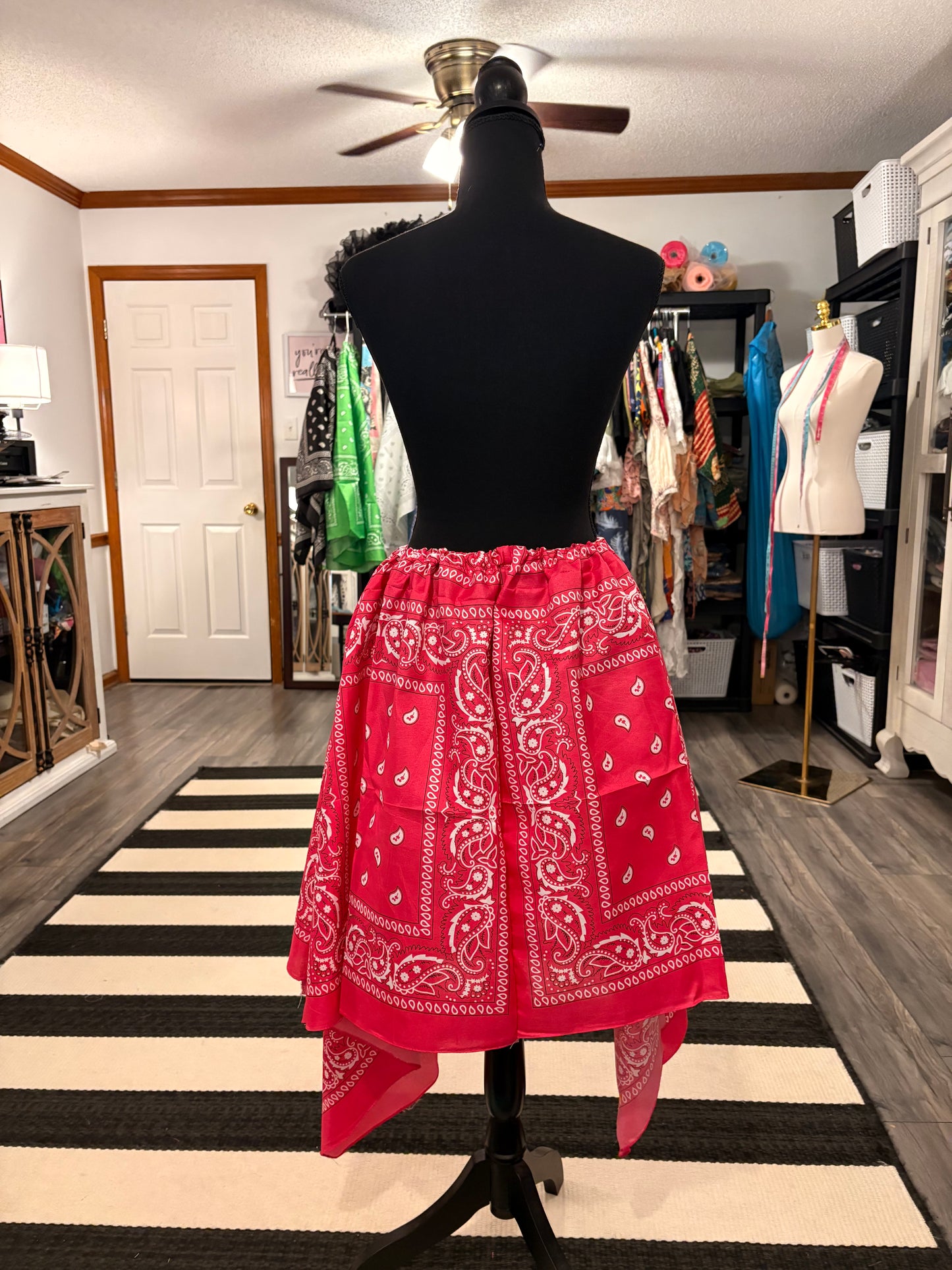 Fuchsia Bandana Skirt Fits a Small to 3X