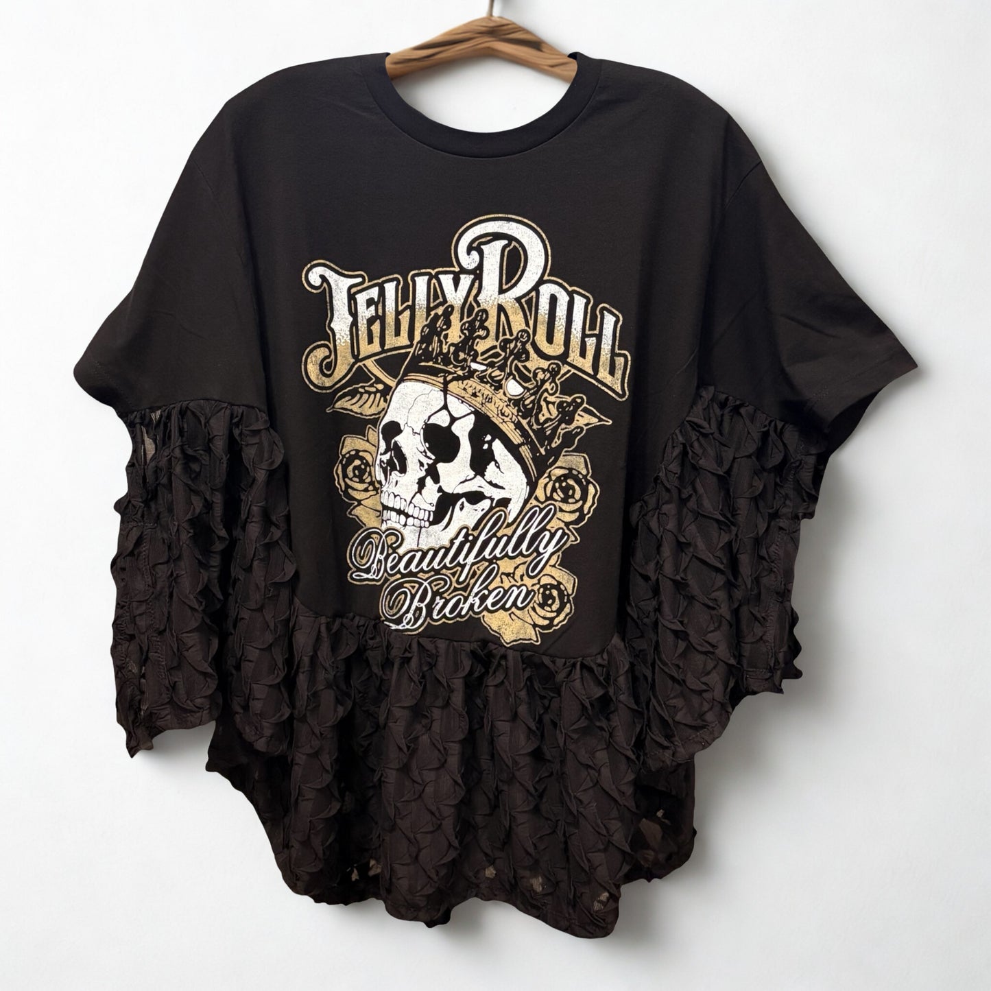 Beautifully Broken Rock Angel Poncho One Size Fits a Small to 3X Oversized