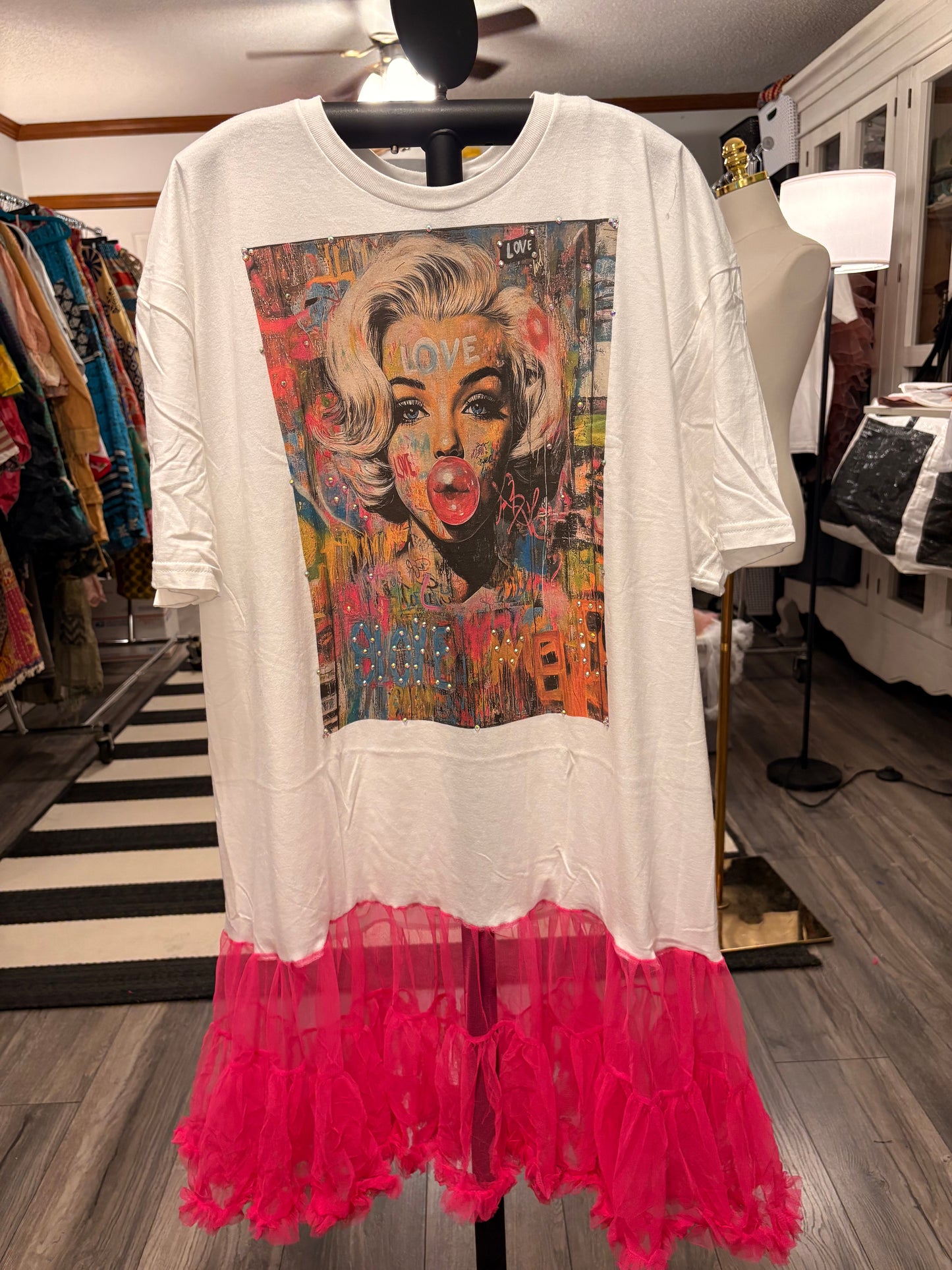 Pop Star Rockstar Ruffle Dress/Top One Size Fits a Small to 2X
