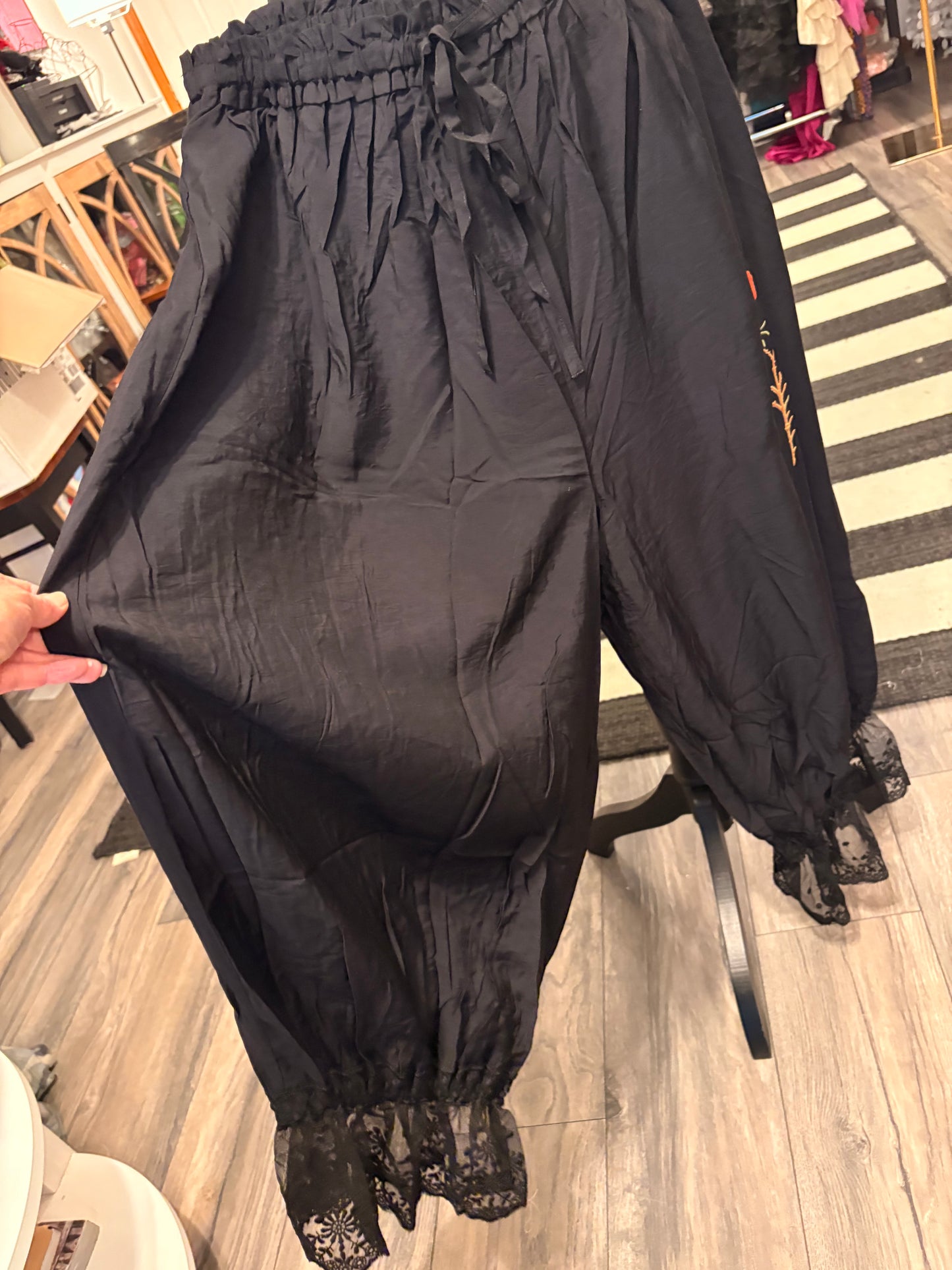 Black Rose Upcycled Bloomers OVERSIZED Fits An XL to 3X