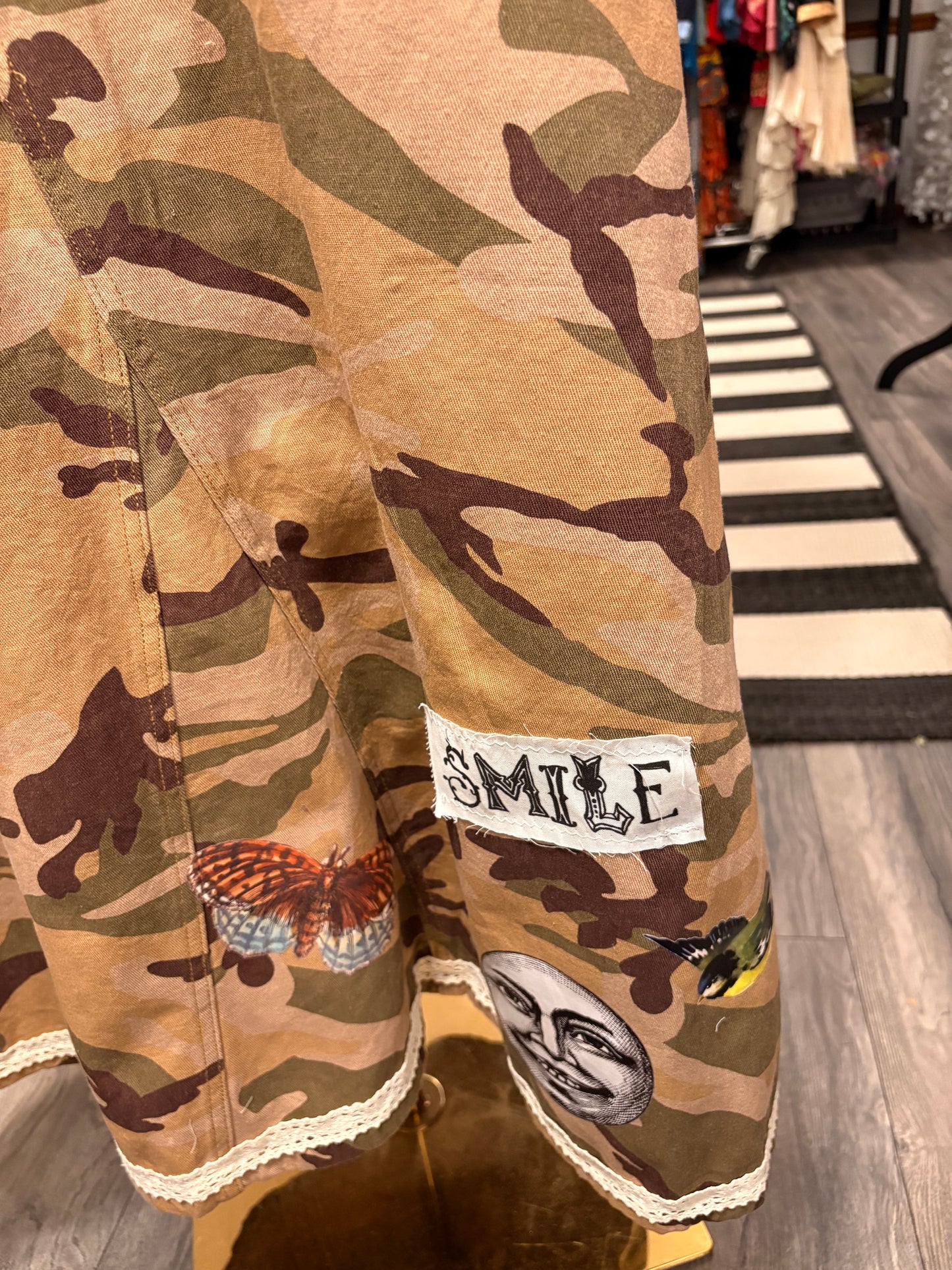 Speak Life Camp Refashioned “Junk” Overalls Dress Small/Medium 4/6/8