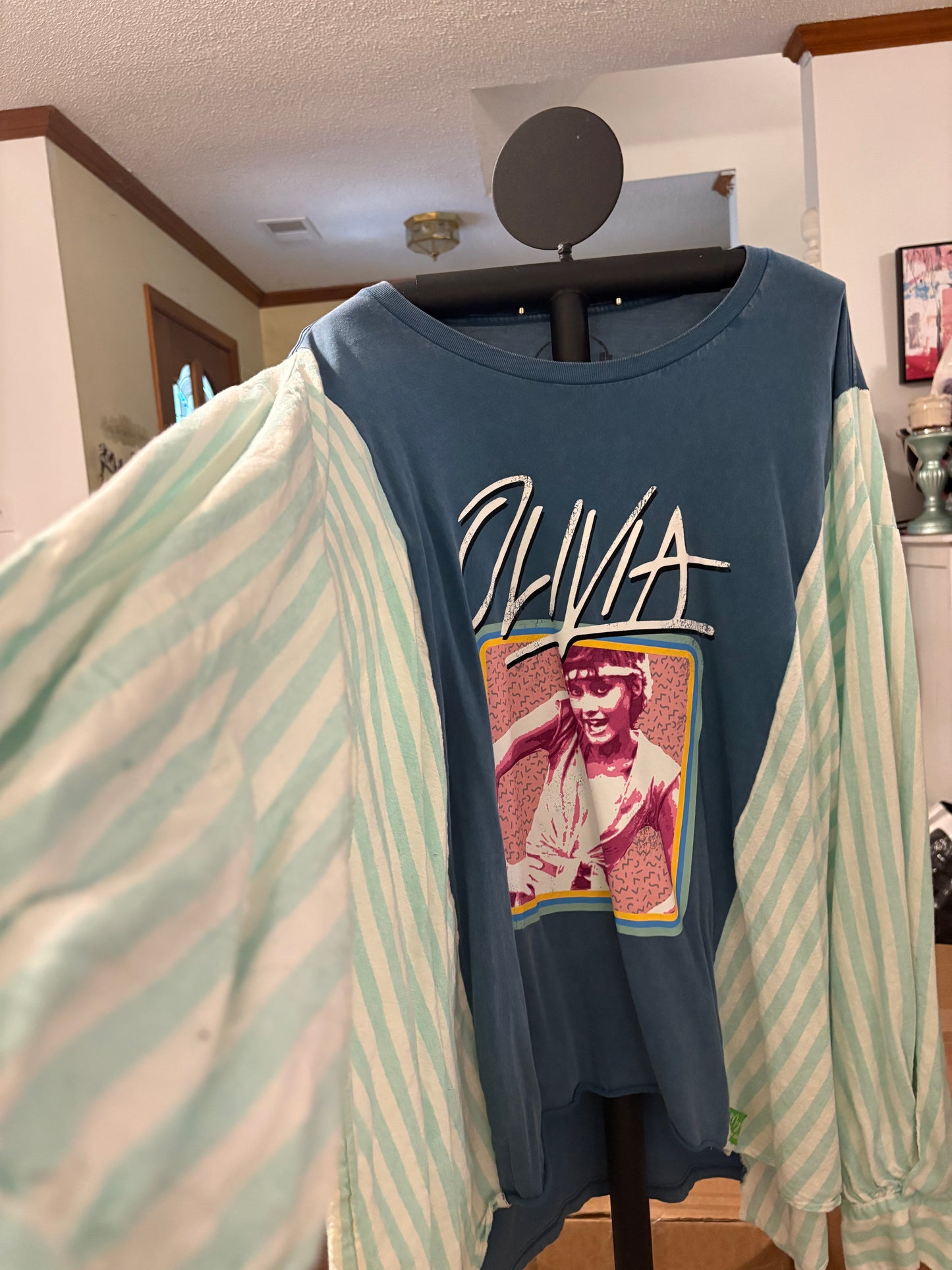 Olivia Upcycled Top Fits an XXL to 4X OVERSIZED