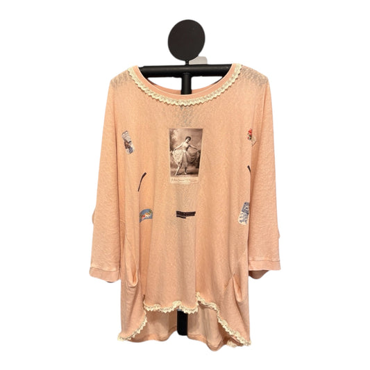 Beautiful Upcycled Speak To Me Knit Shirt Fits a Small to XXL (6-16)