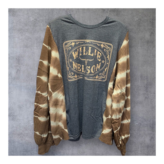 Always On My Mind Upcycled Tie Dye Sweatshirt Tee One Size Fits A Small to XXL Oversized