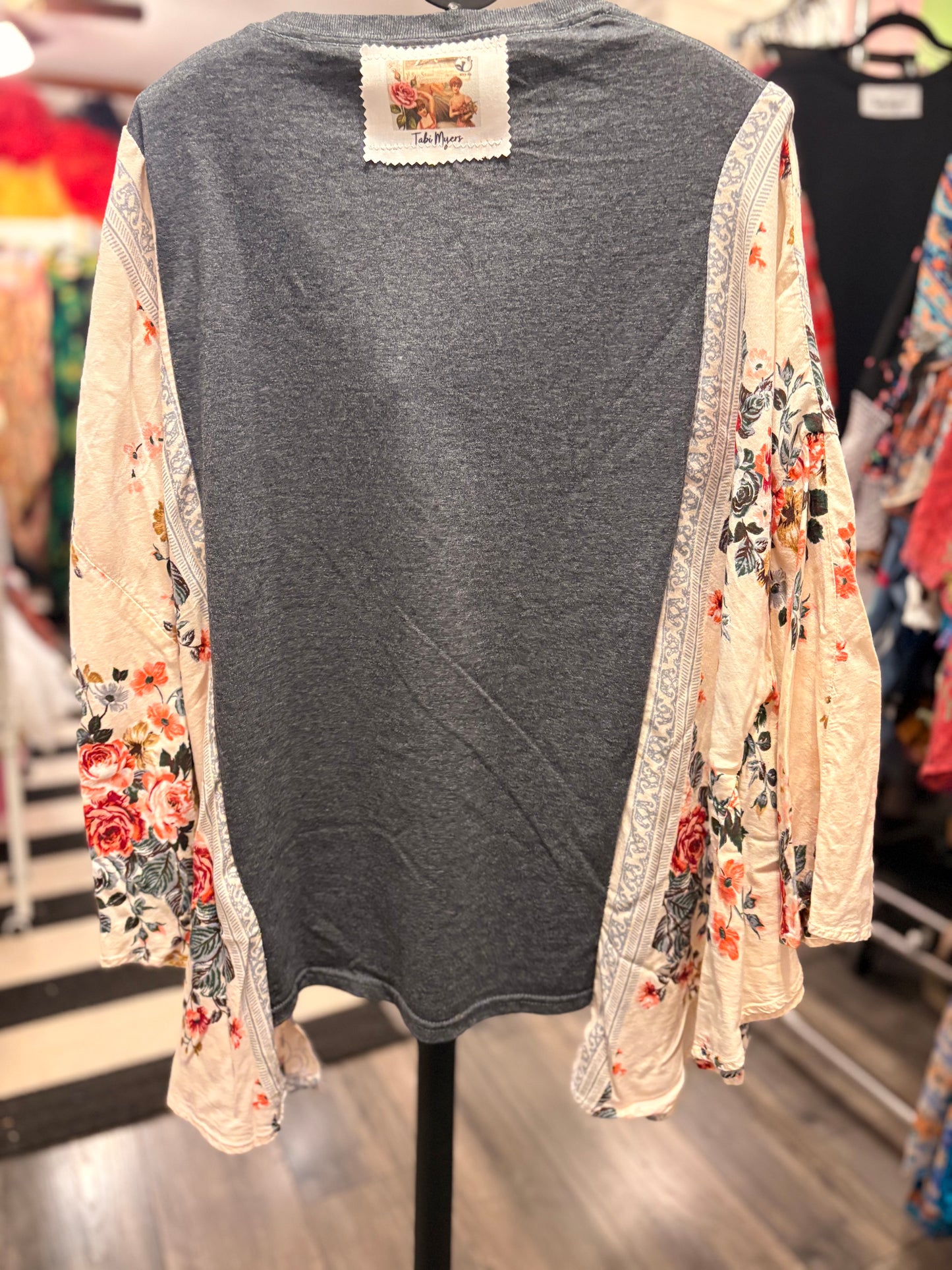 Voodoo Child Upcycled Kimono Tee One Size Fits a Small to XXL