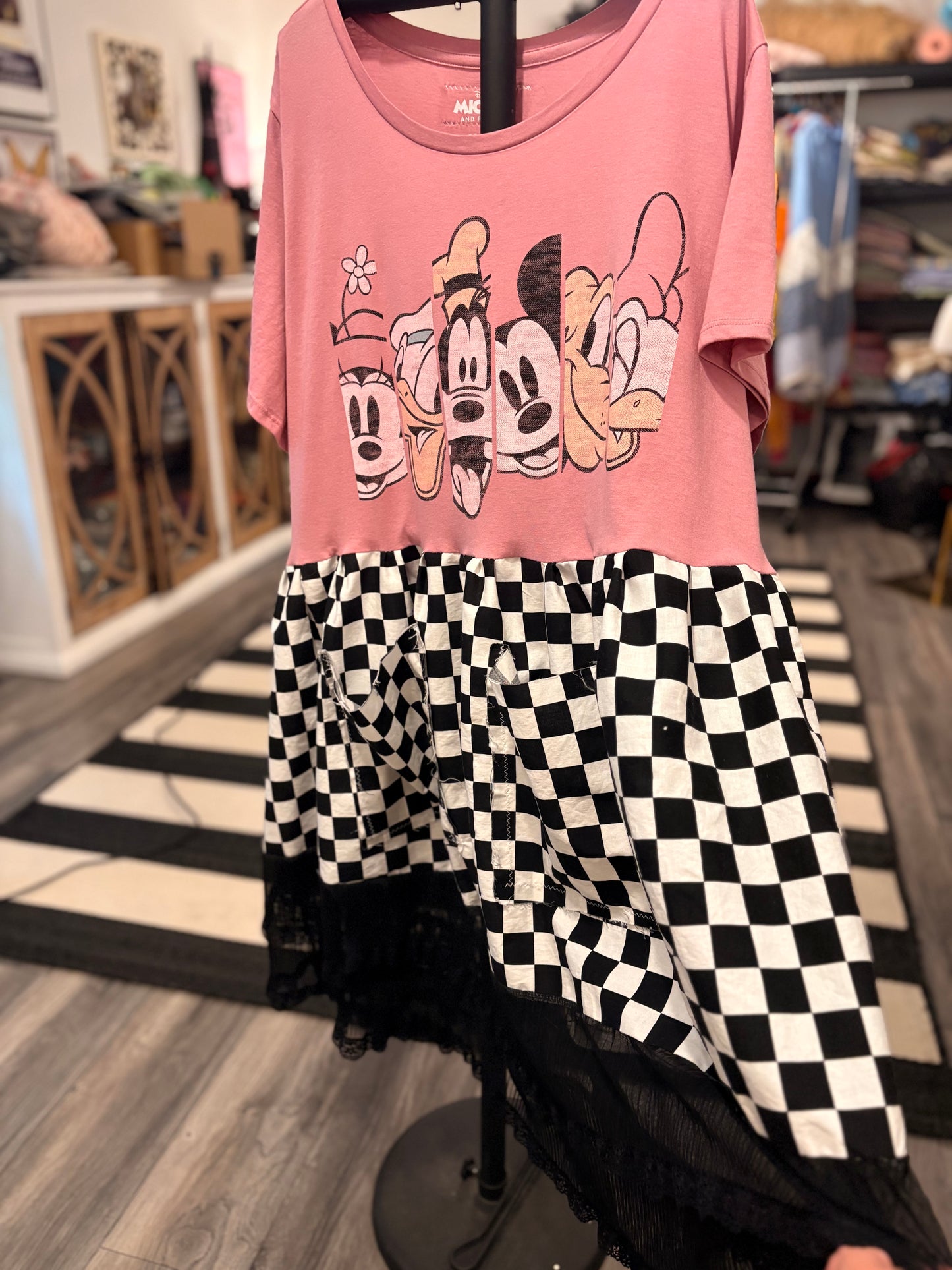 The Gangs All Here Upcycled Patchwork Dress One Size Fits a Small to 2X