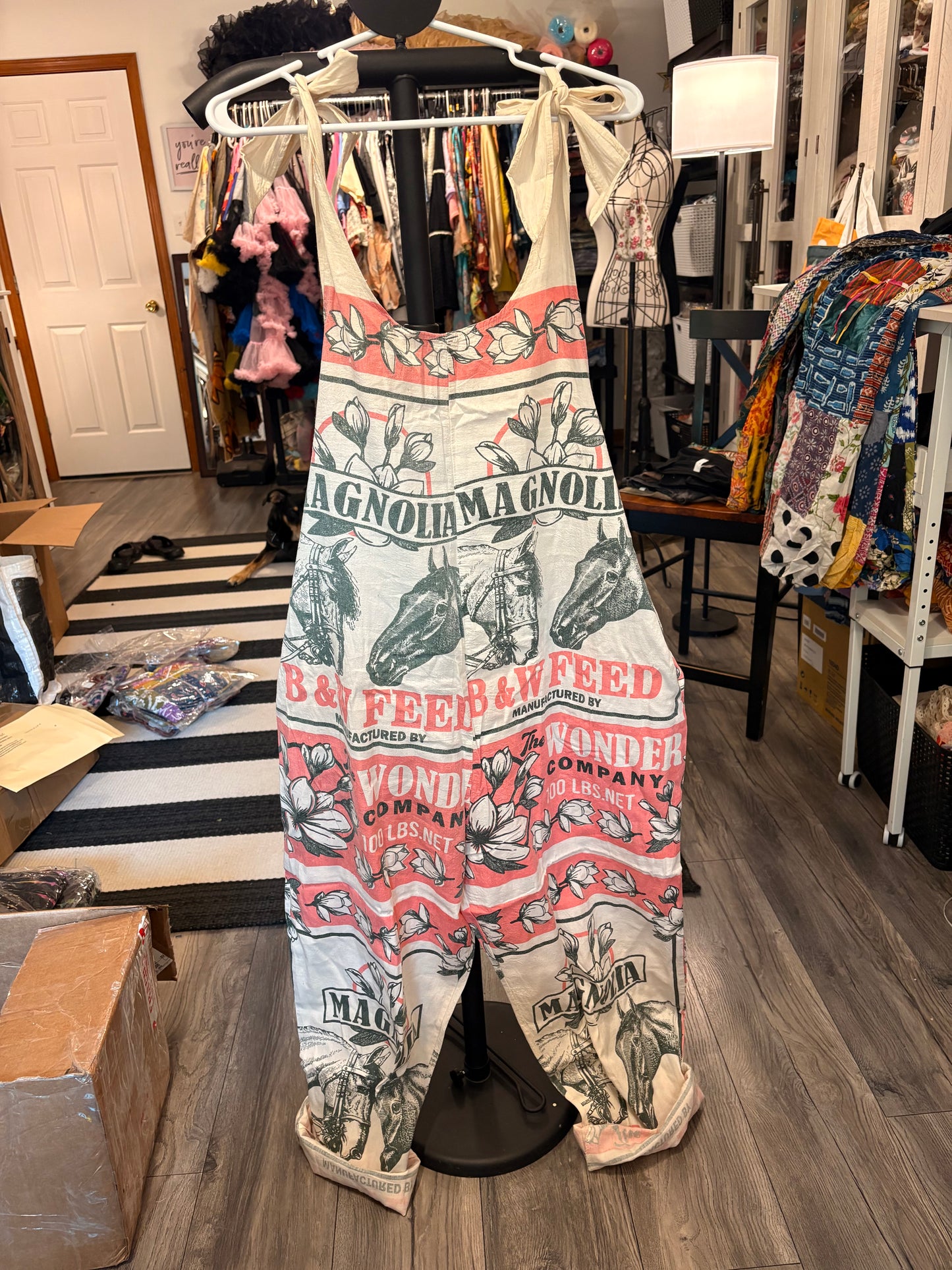 HORSE Feedsack Overalls One Size Fits Most S-XXL Oversized