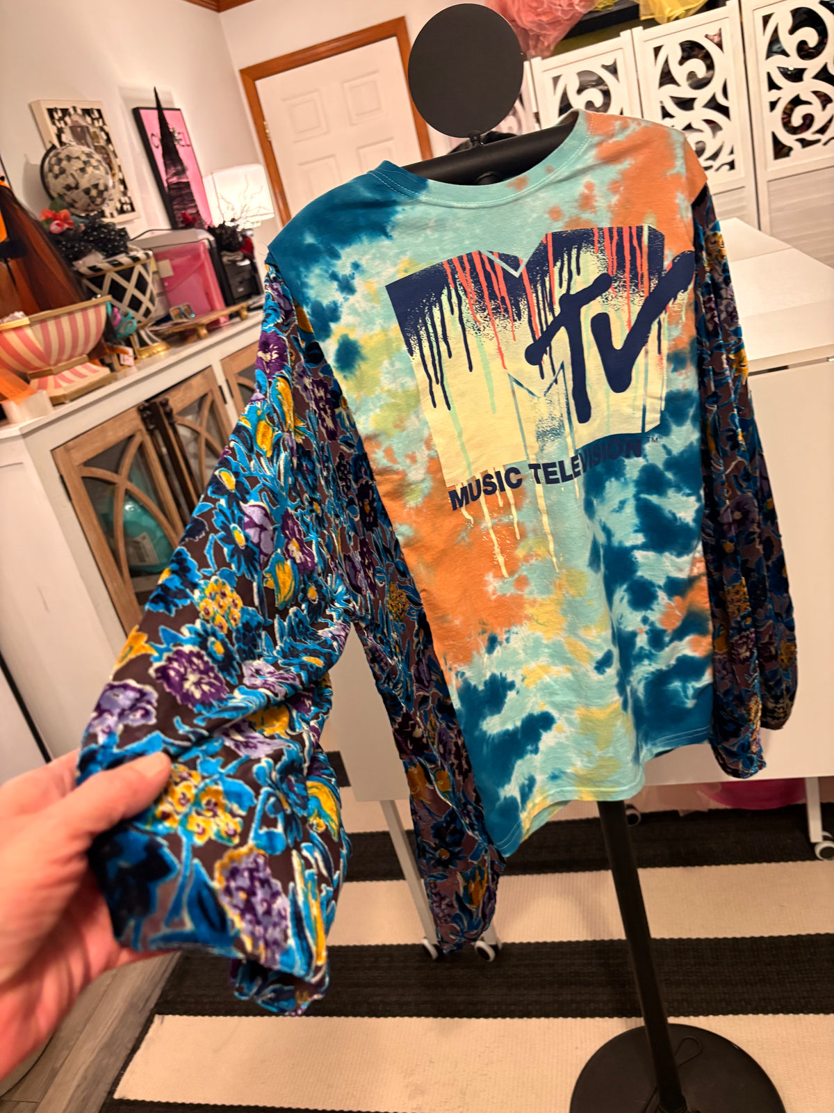 Video Killed The Radio Star Upcycled Tee One Size fits a Small to Large