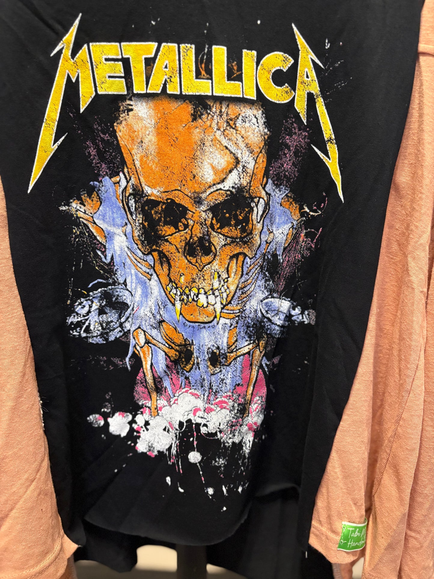 Metallica Drop Sleeve Tee One Size Fits A Small to Large Oversized