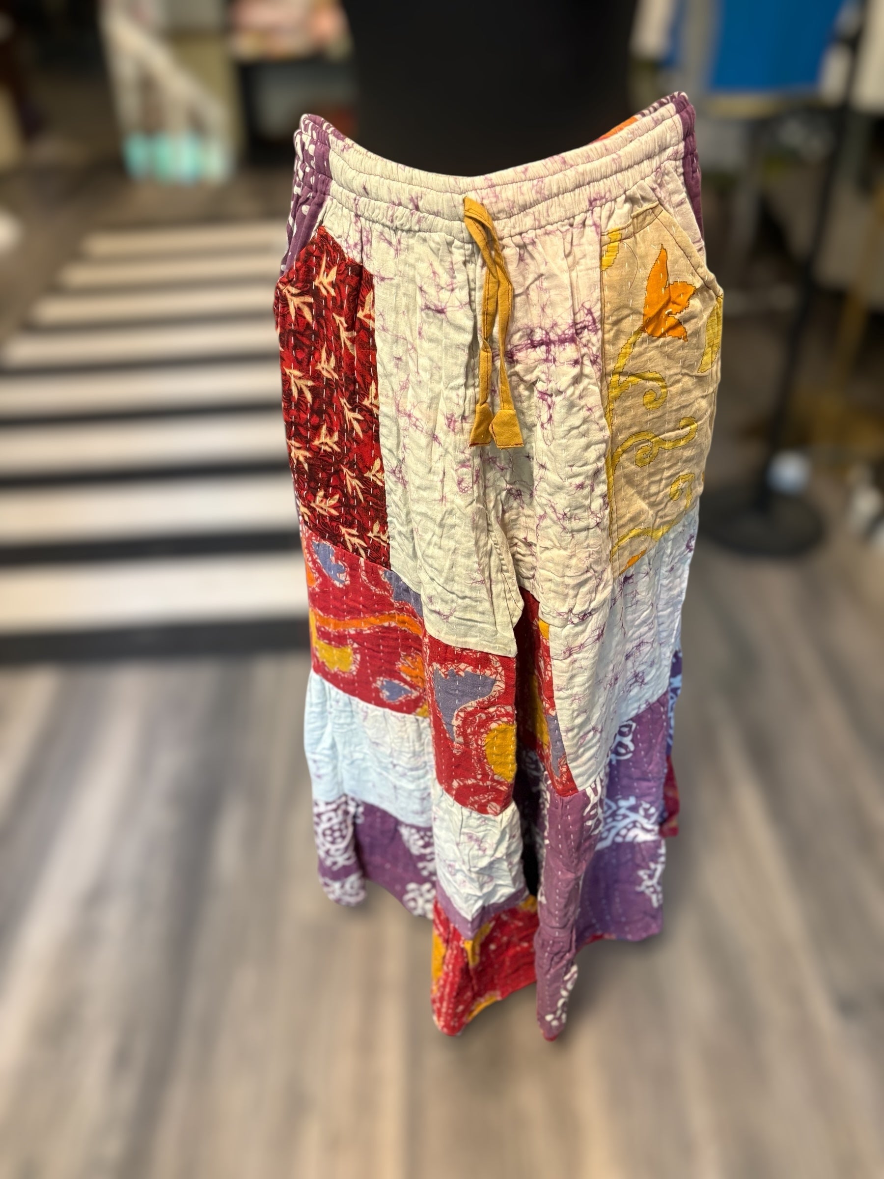 【moana】Todayful Patchwork pants Unisex Handmade Patchwork Mushroom Pants – Kalika Fashion