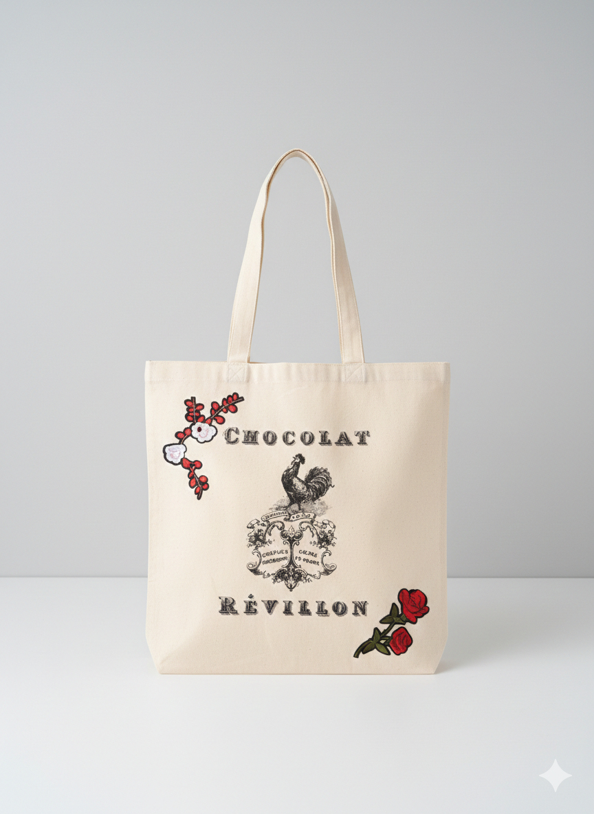 Flowers and Chocolat Junk Tote