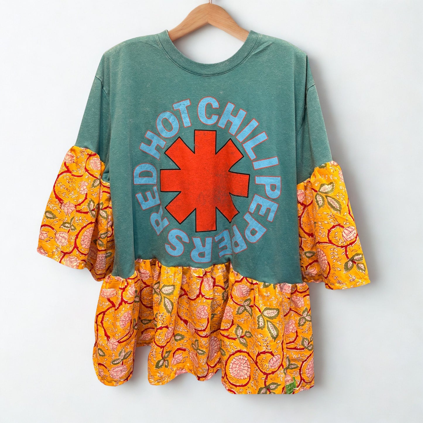 Red Hot Ruffled Rockstar Top One Size Fits an XS to Large Oversized