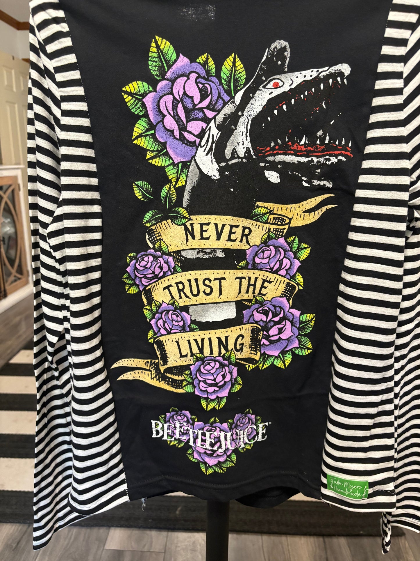 Beetlejuice Long Sleeve Knit Tee One Size Fits a Small to Large