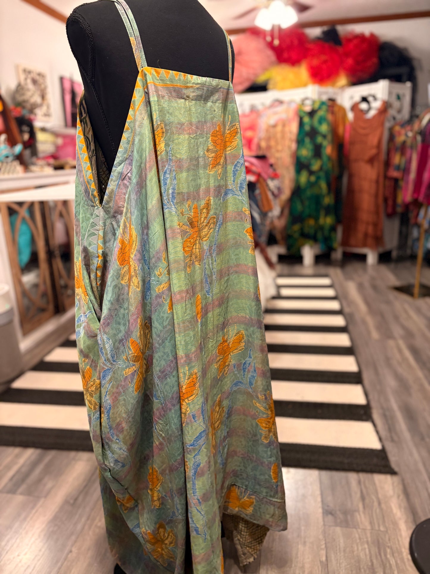 Sadie Silk Reversible Maxi Dress One Size Fits Small to 3X 2-22
