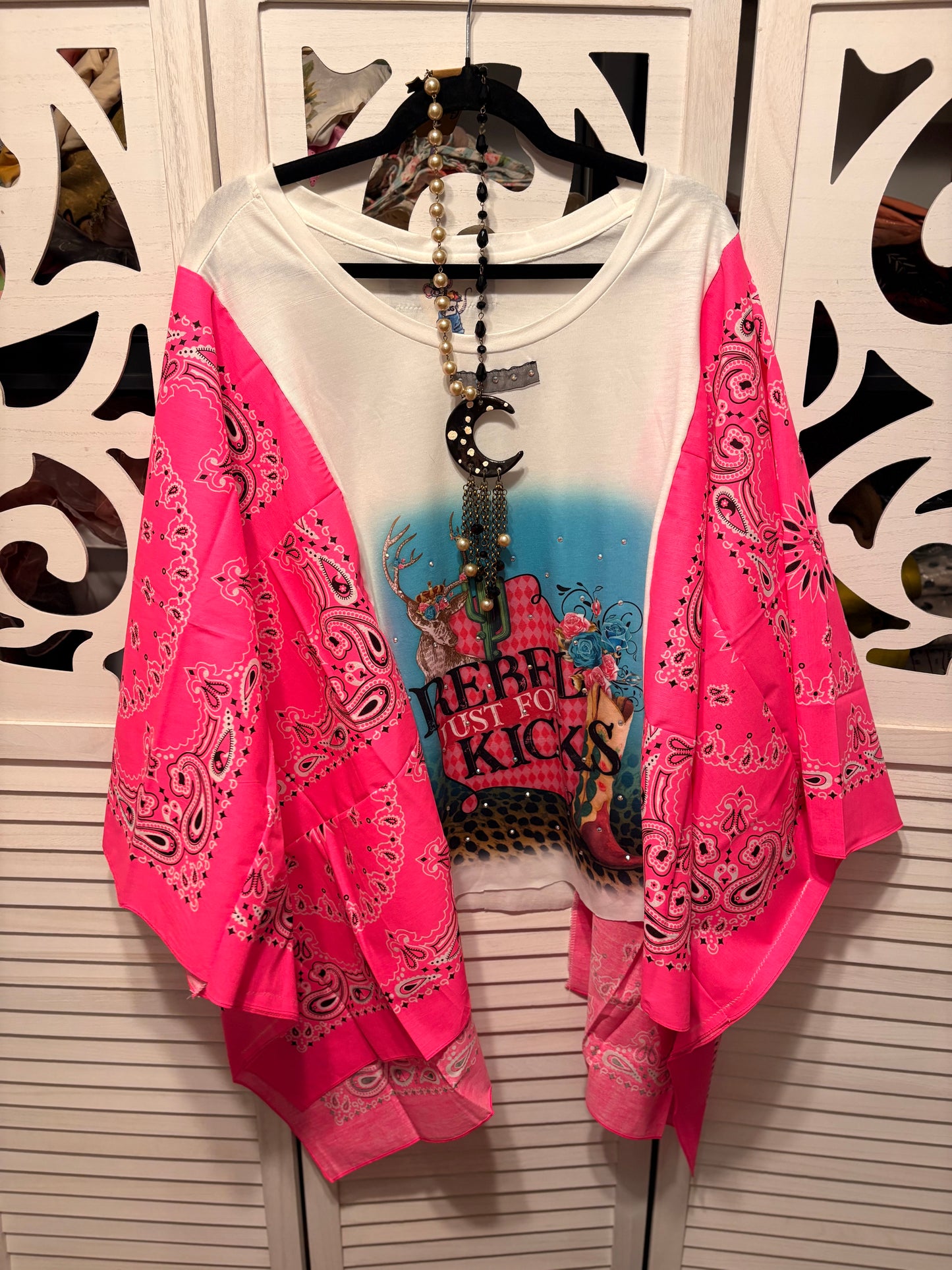 Rebel Just For Kicks Bandana Poncho One Size Fits a Small to XXL