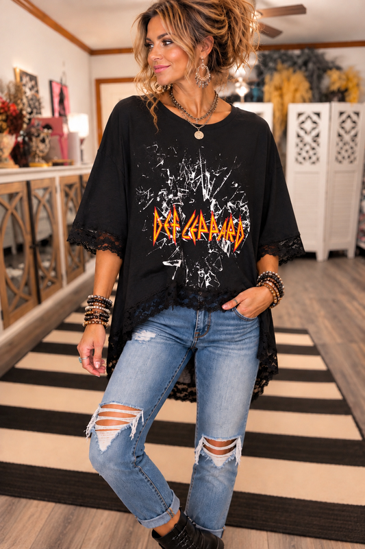 Hysteria Hi/Lo Glam Tee One Size Fits a Small to XXL