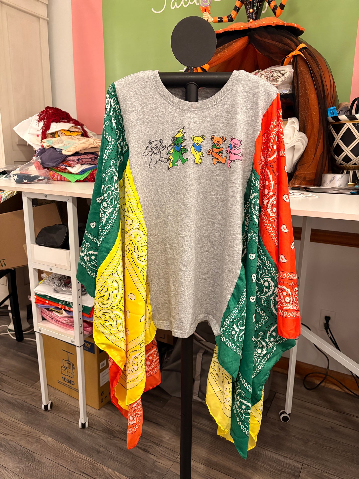The Beary Dead Bandana Poncho Tee Fits a Small to Large