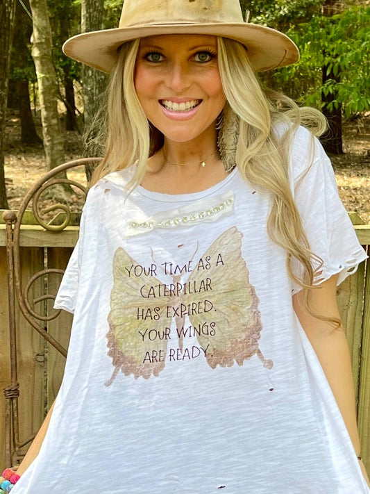 Caterpillar Tattered Shirt: Small/Medium