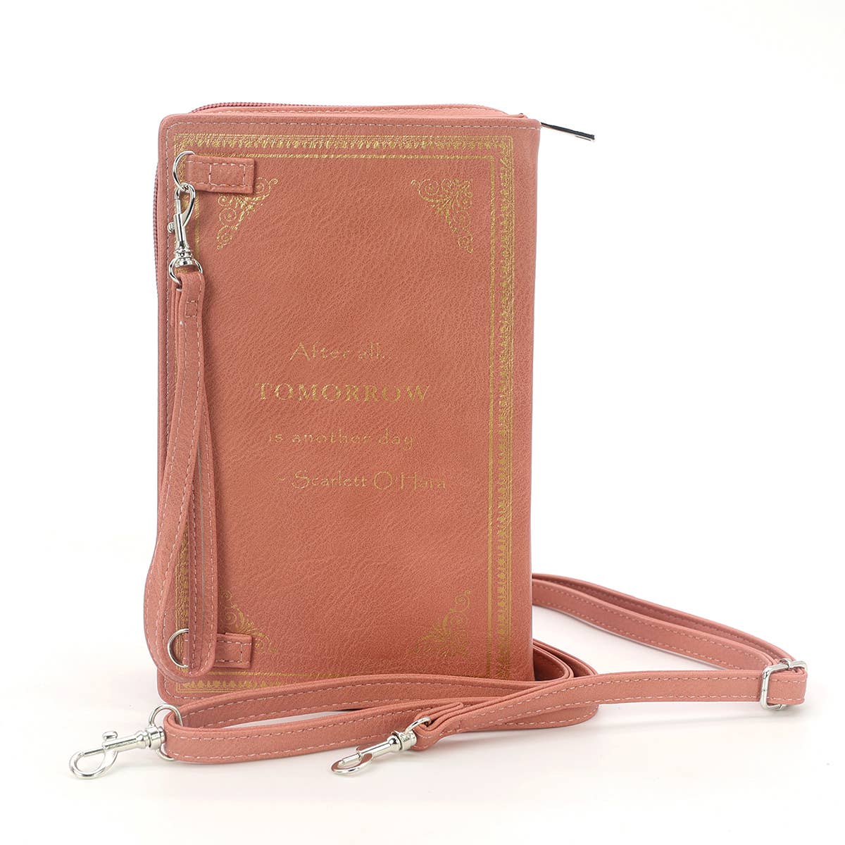 Gone with the Wind Book Clutch Bag in Vinyl: Pink