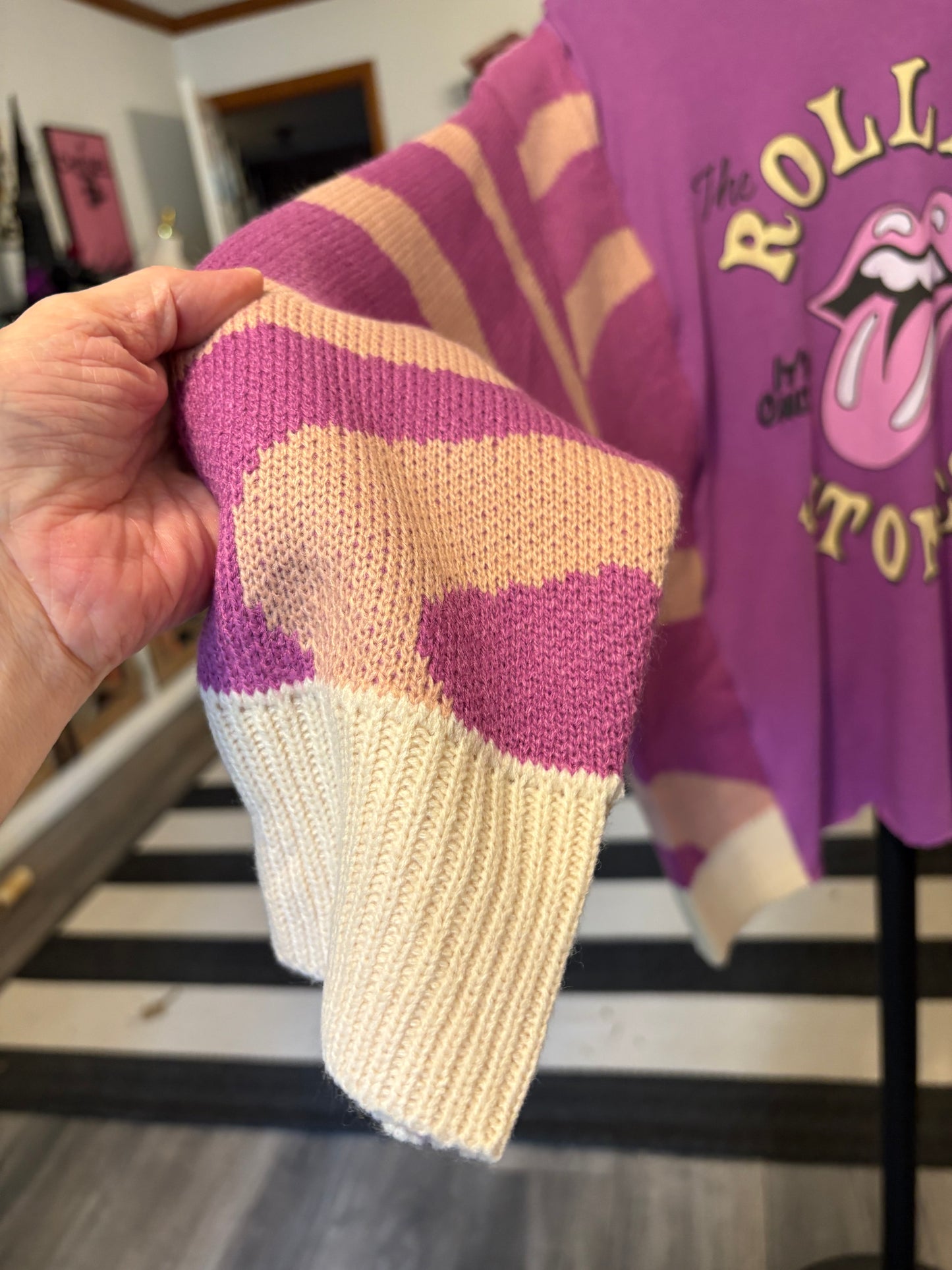 The Stones Upcycled Drop-Sleeve Tee Sweater One Size Fits a Small to XXL