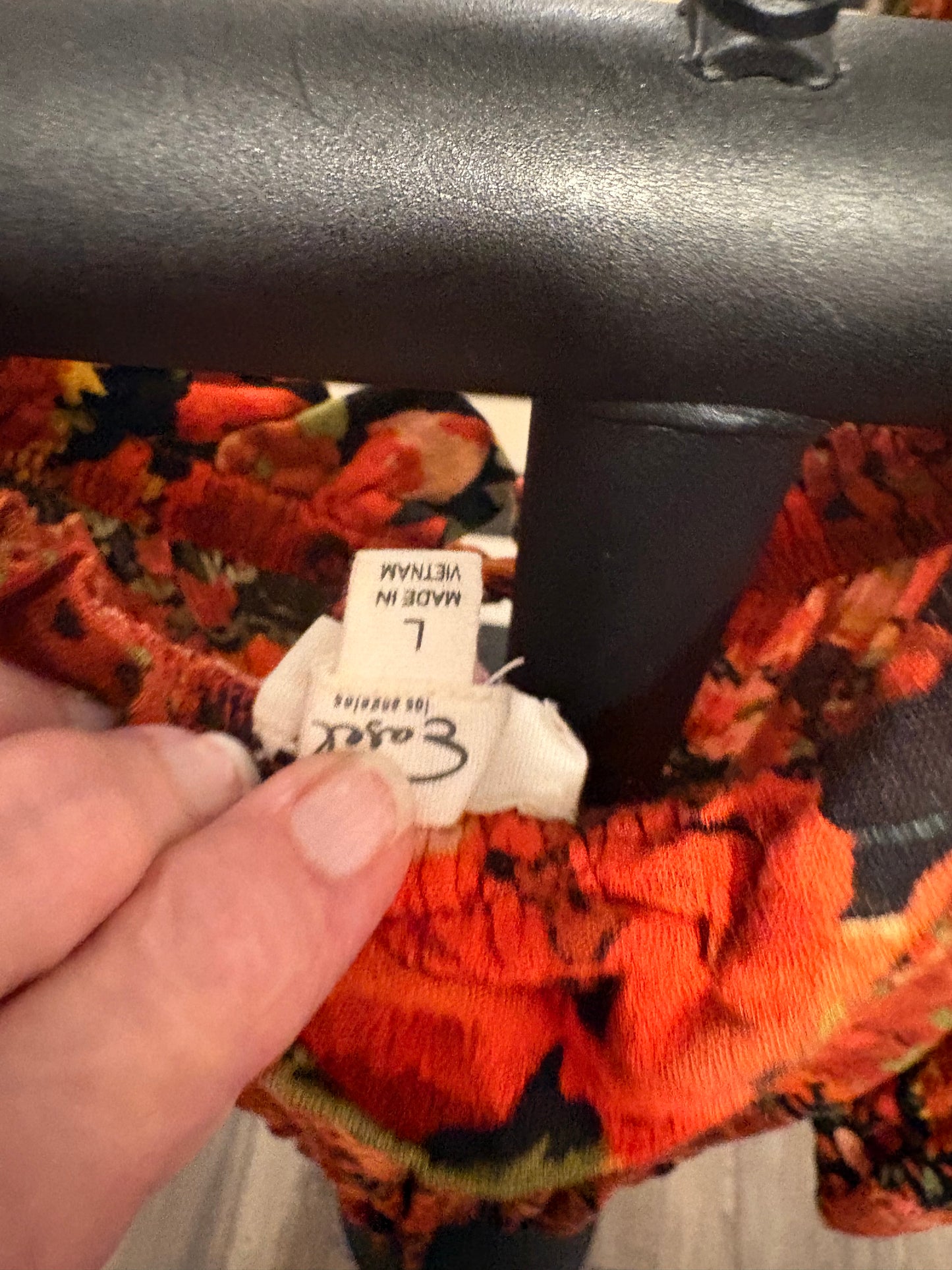 Dark Floral Flowy Dress Medium