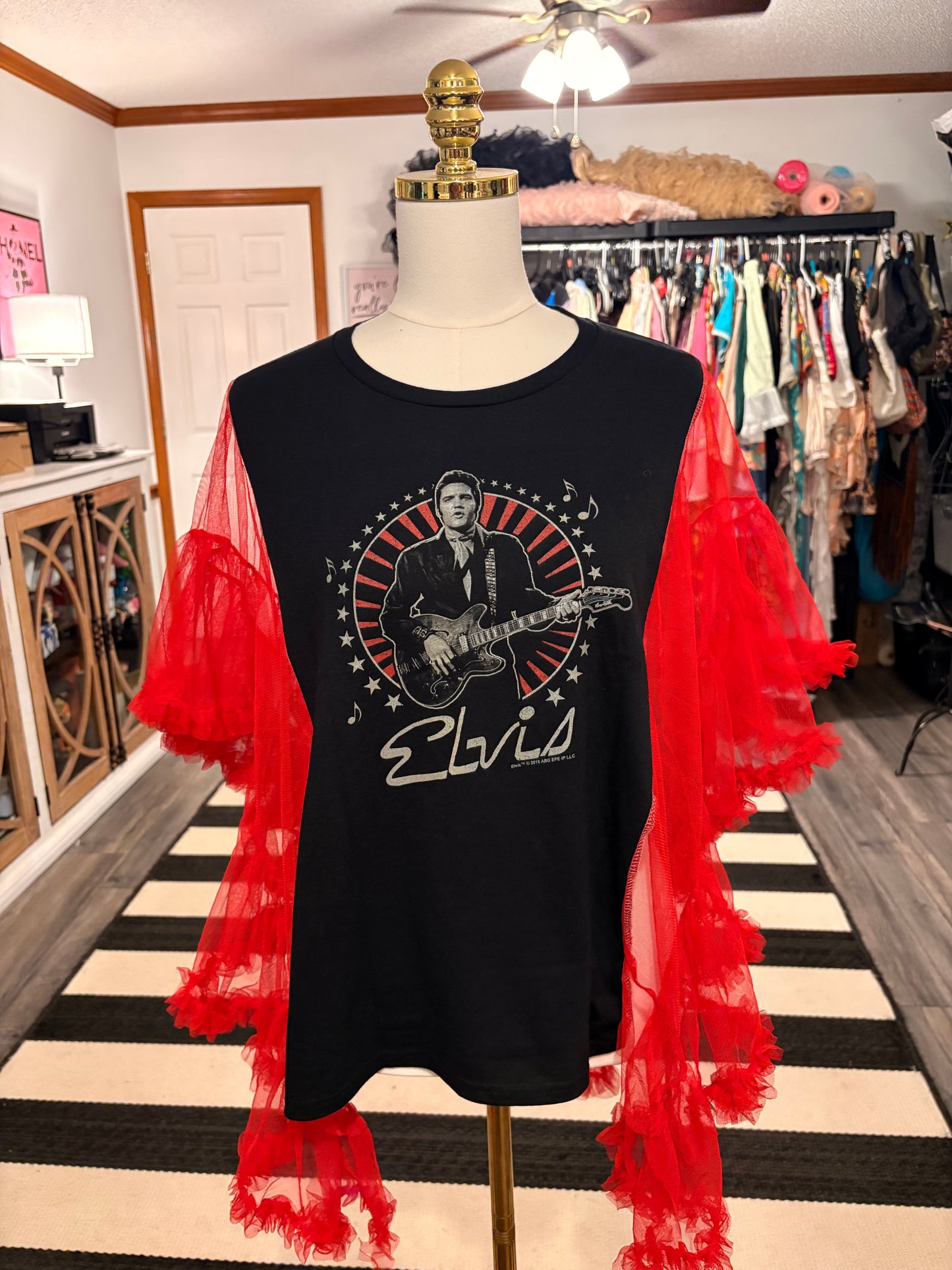 King of Rock Upcycled Rockstar Poncho One Size Fits a Small to Large