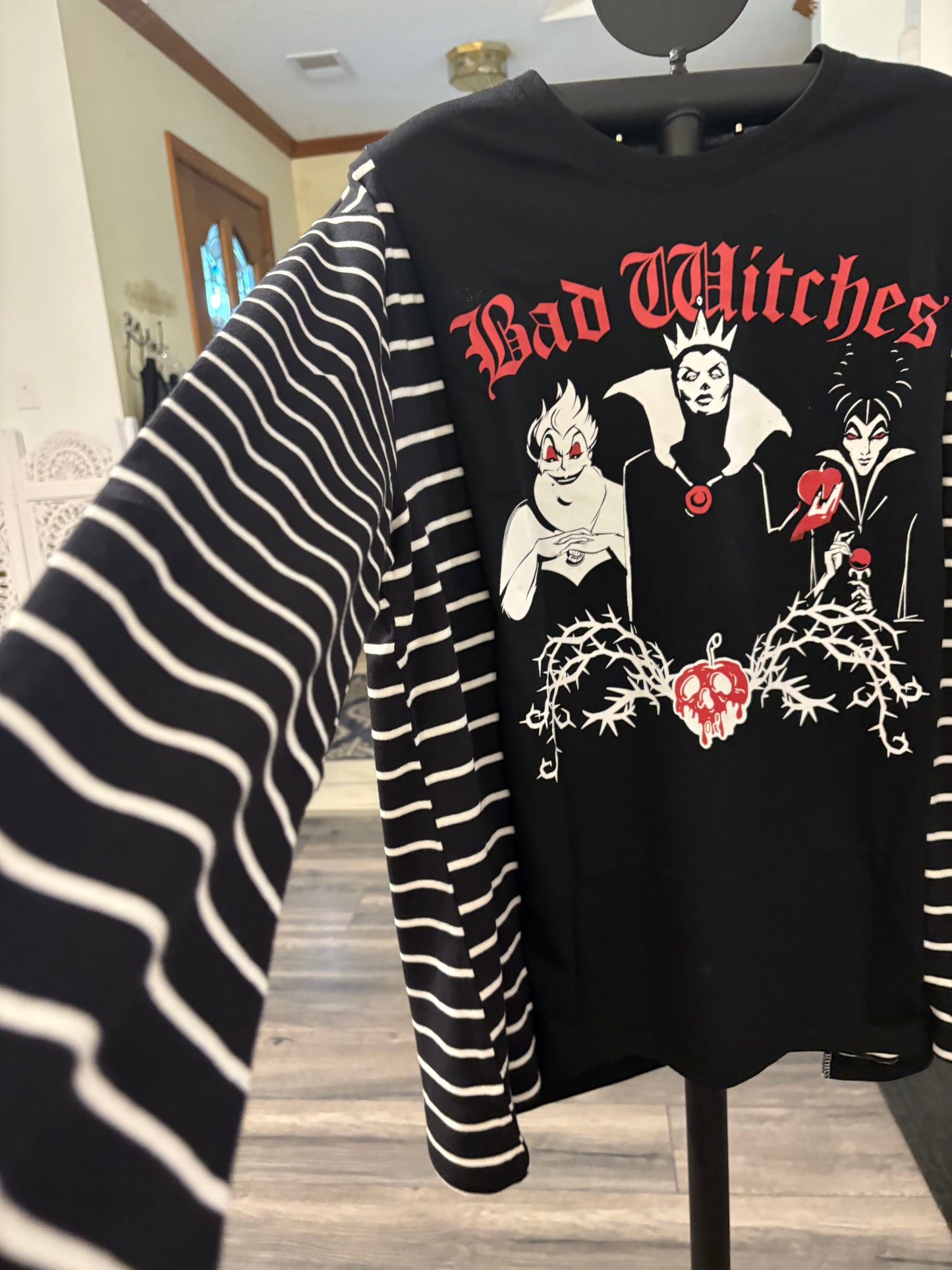 Bad Witches Upcycled Drop Shoulder Tee Fits a Small to XLarge