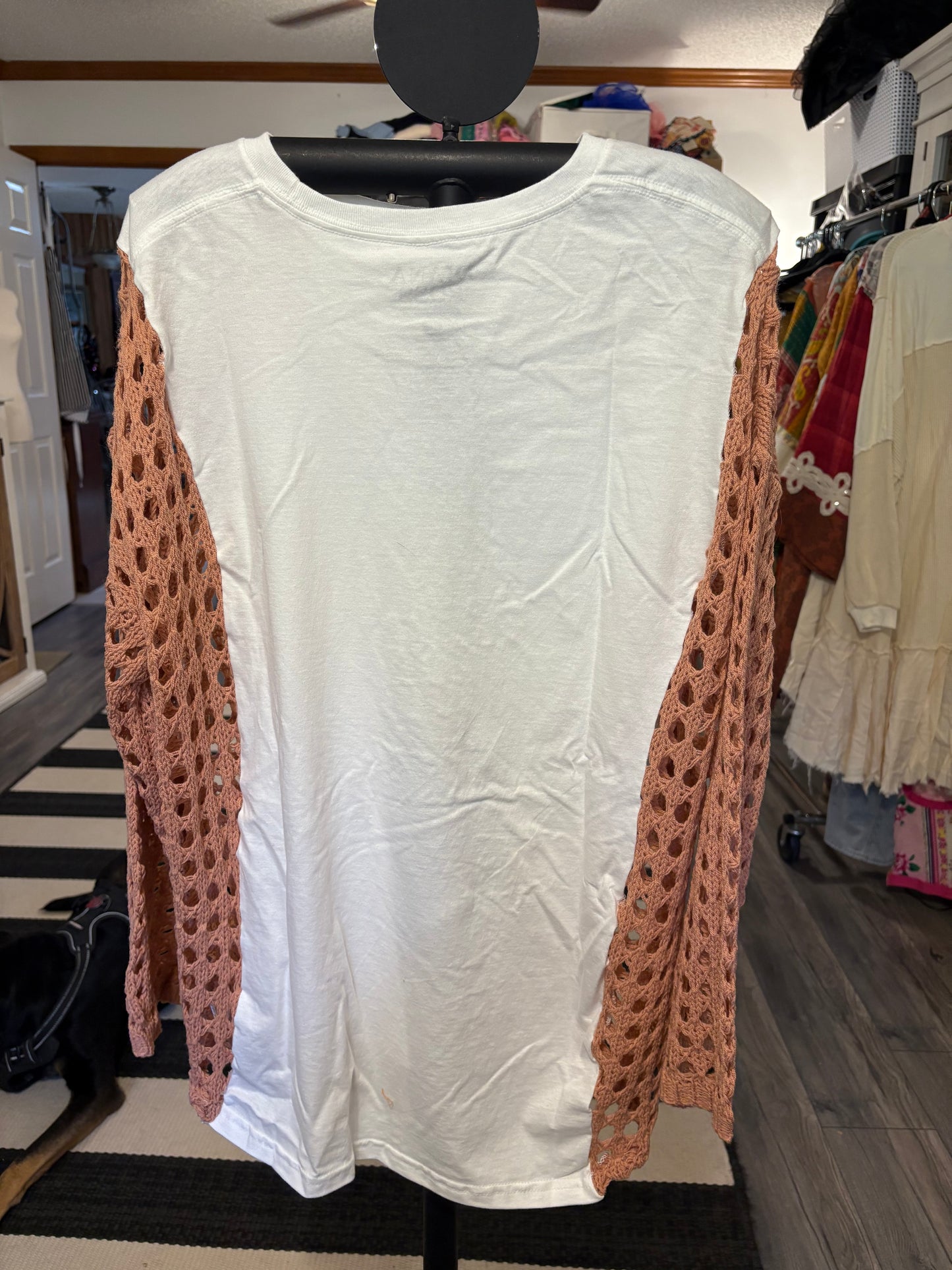 Diana Ross Upcycled Drop Sleeve Sweater One Size Fits a Small to XL