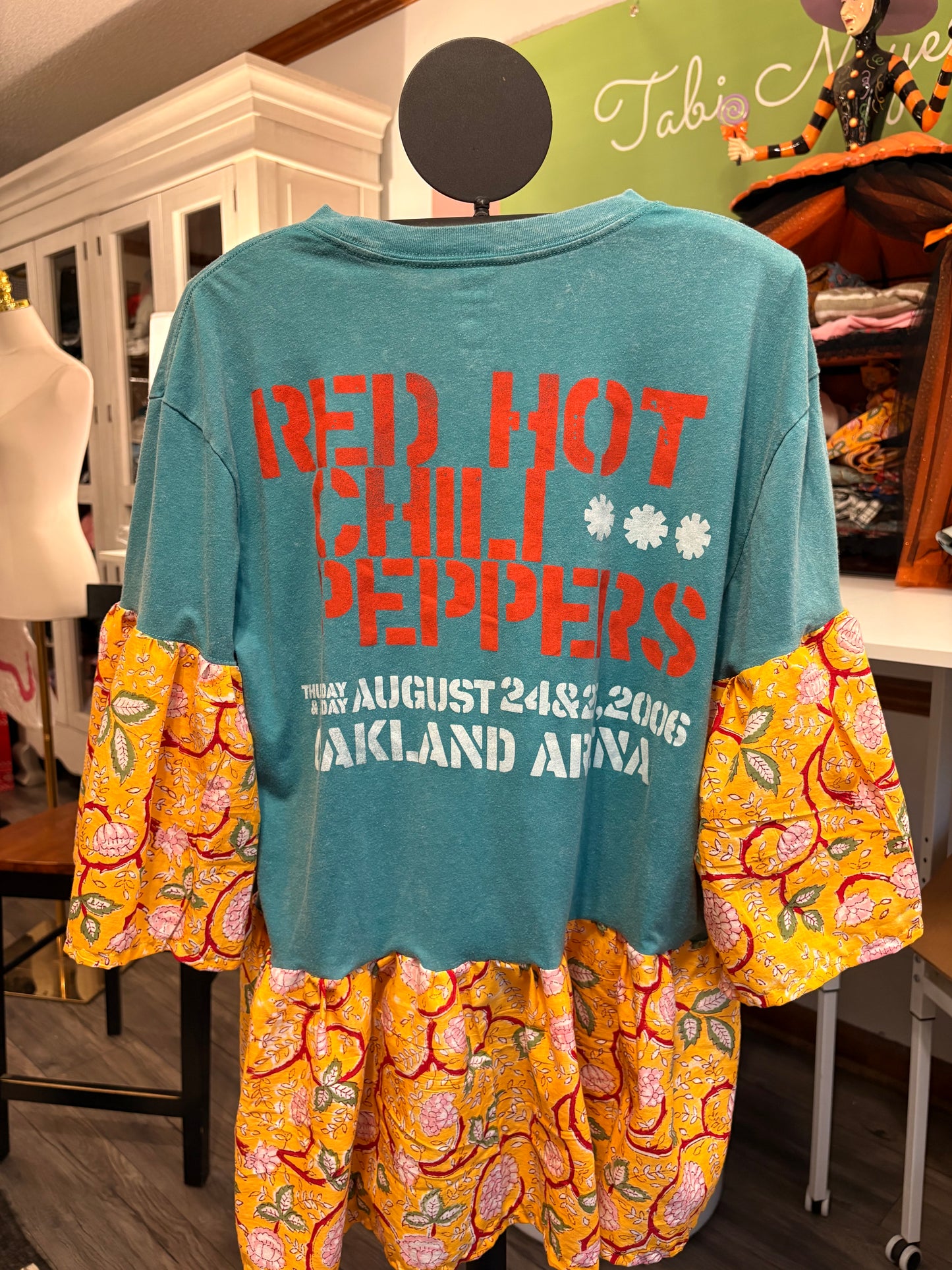 Red Hot Ruffled Rockstar Top One Size Fits an XS to Large Oversized