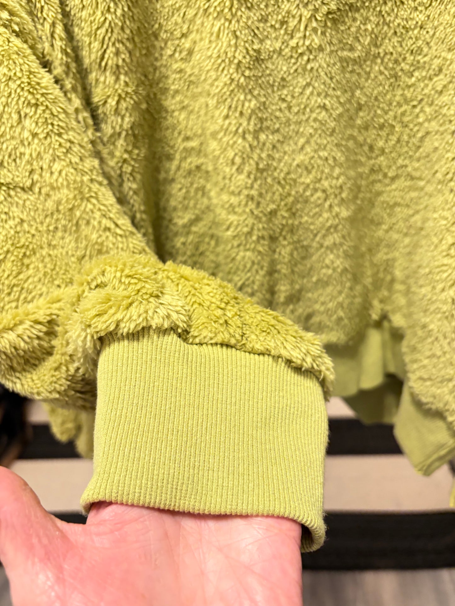 Fuzzy Green Sweatshirt