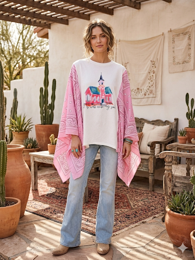 It Is Well Poncho Tee Fits a Small to 3X