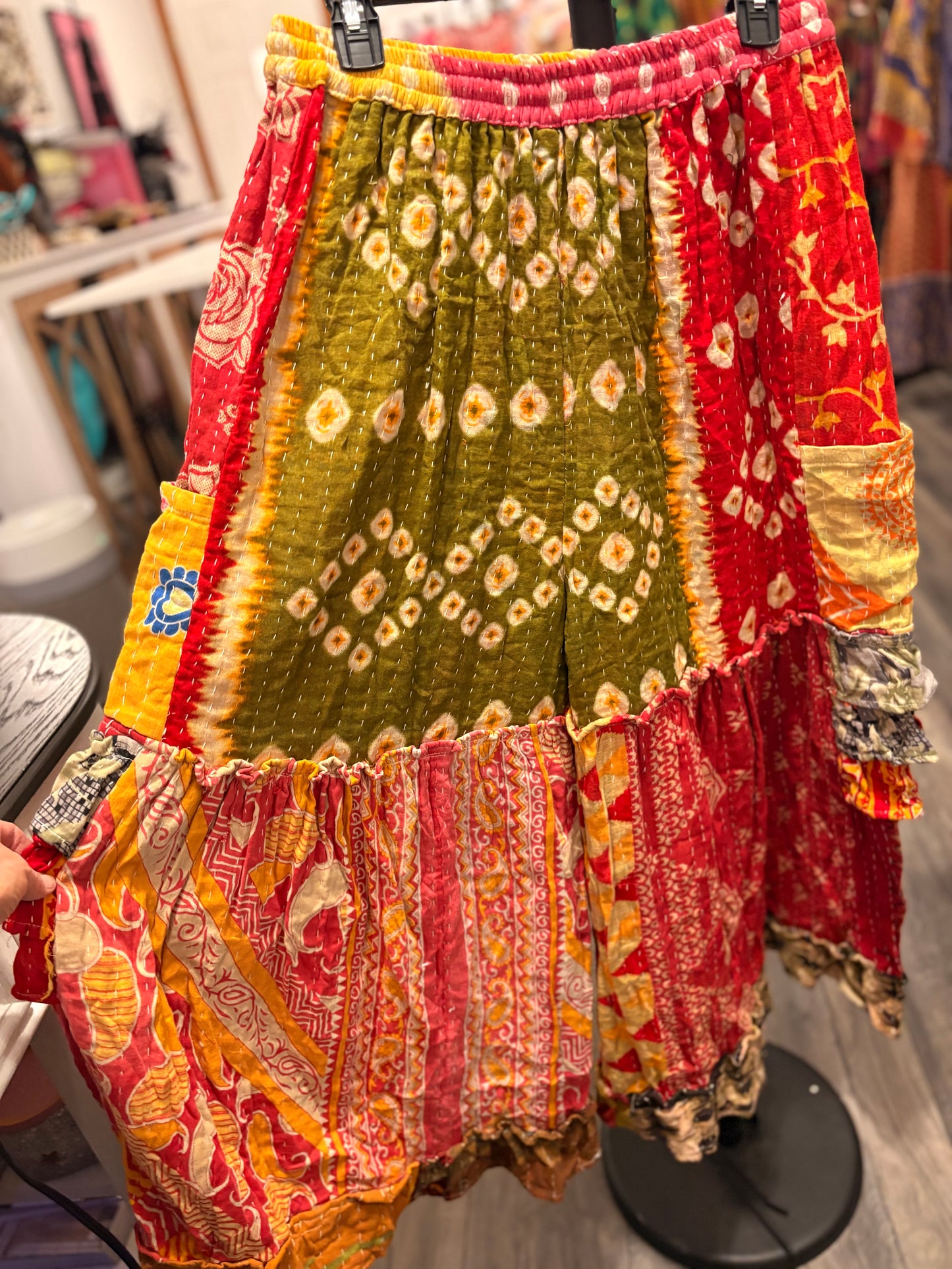 Sierra Kantha Quilt Pants One Size Fits a Small to XXL
