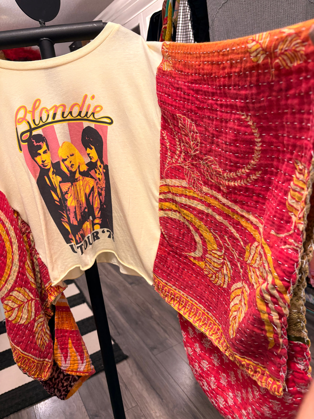 Call Me Upcycled Vintage Kantha Quilt Poncho One Size Fits a Small to XXL