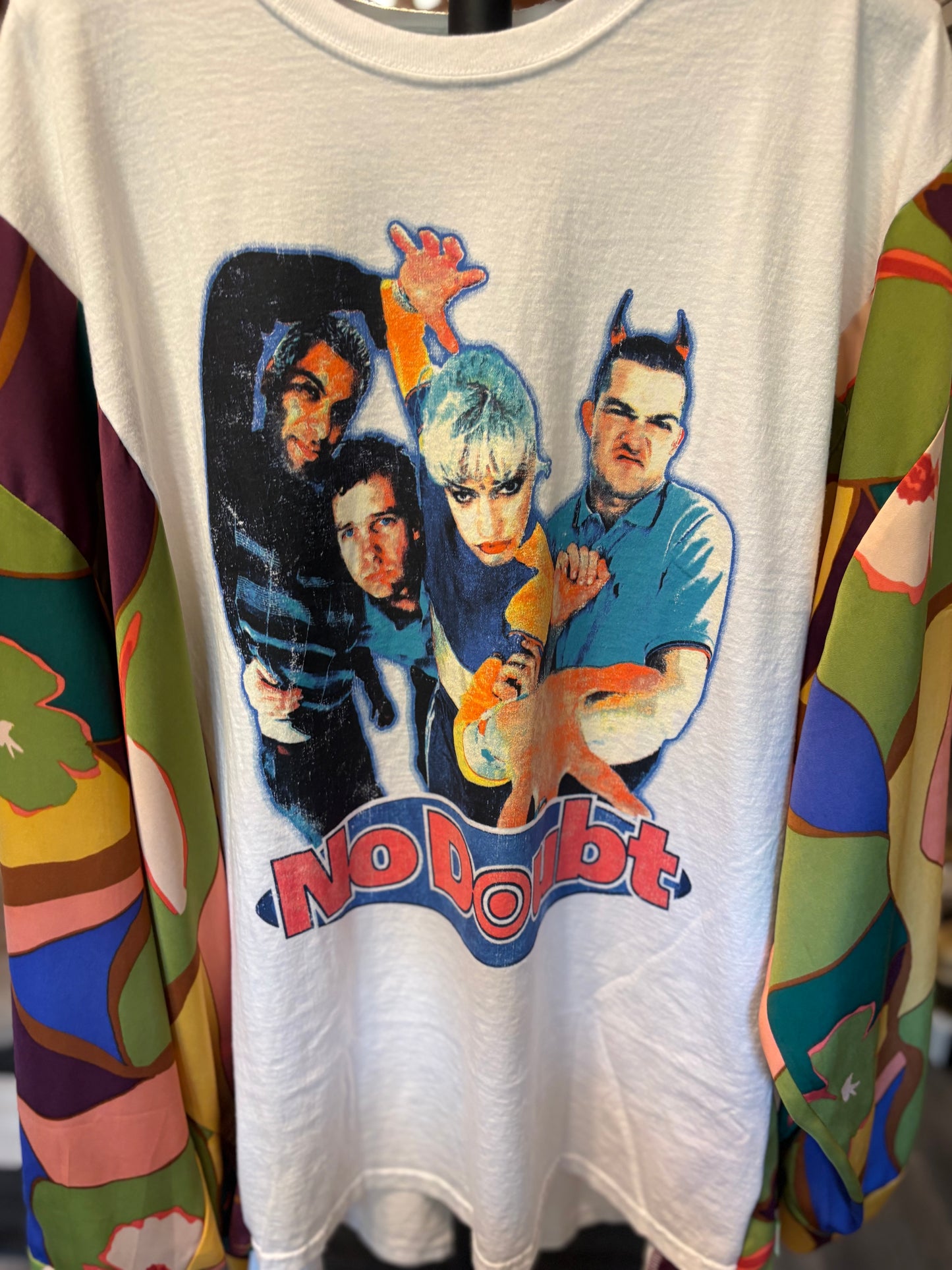 No Doubt Upcycled Drop-Sleeve Tee One Size Fits a Large to 3X