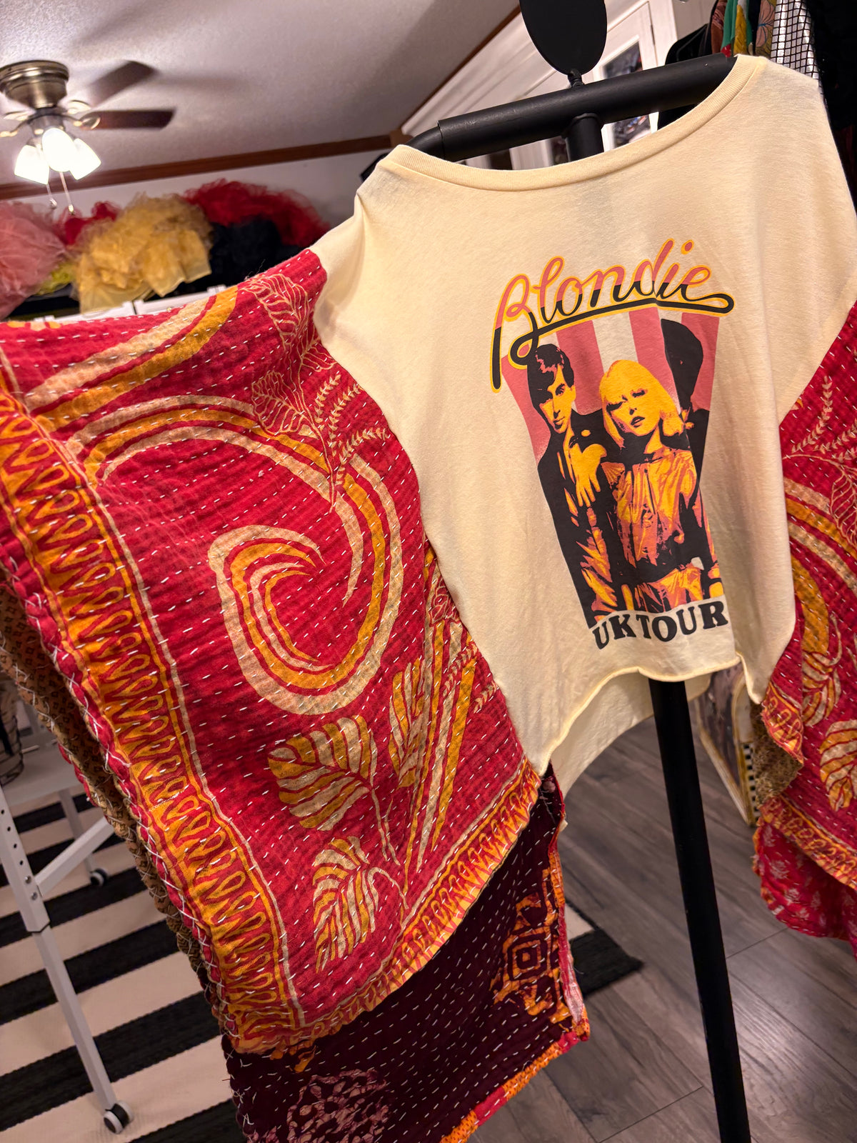Call Me Upcycled Vintage Kantha Quilt Poncho One Size Fits a Small to XXL