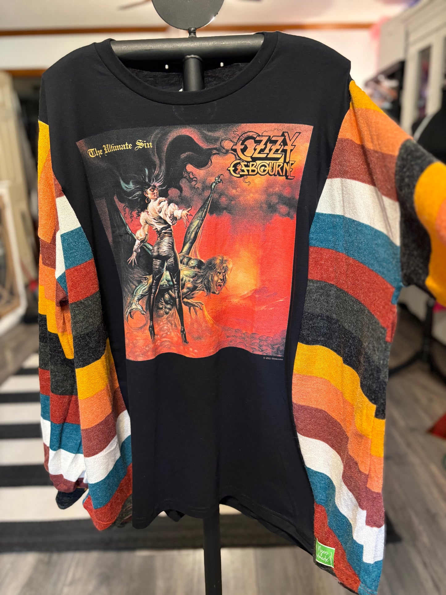 Ozzy Upcycled Sweatshirt One Size Fits a Small to XXXL